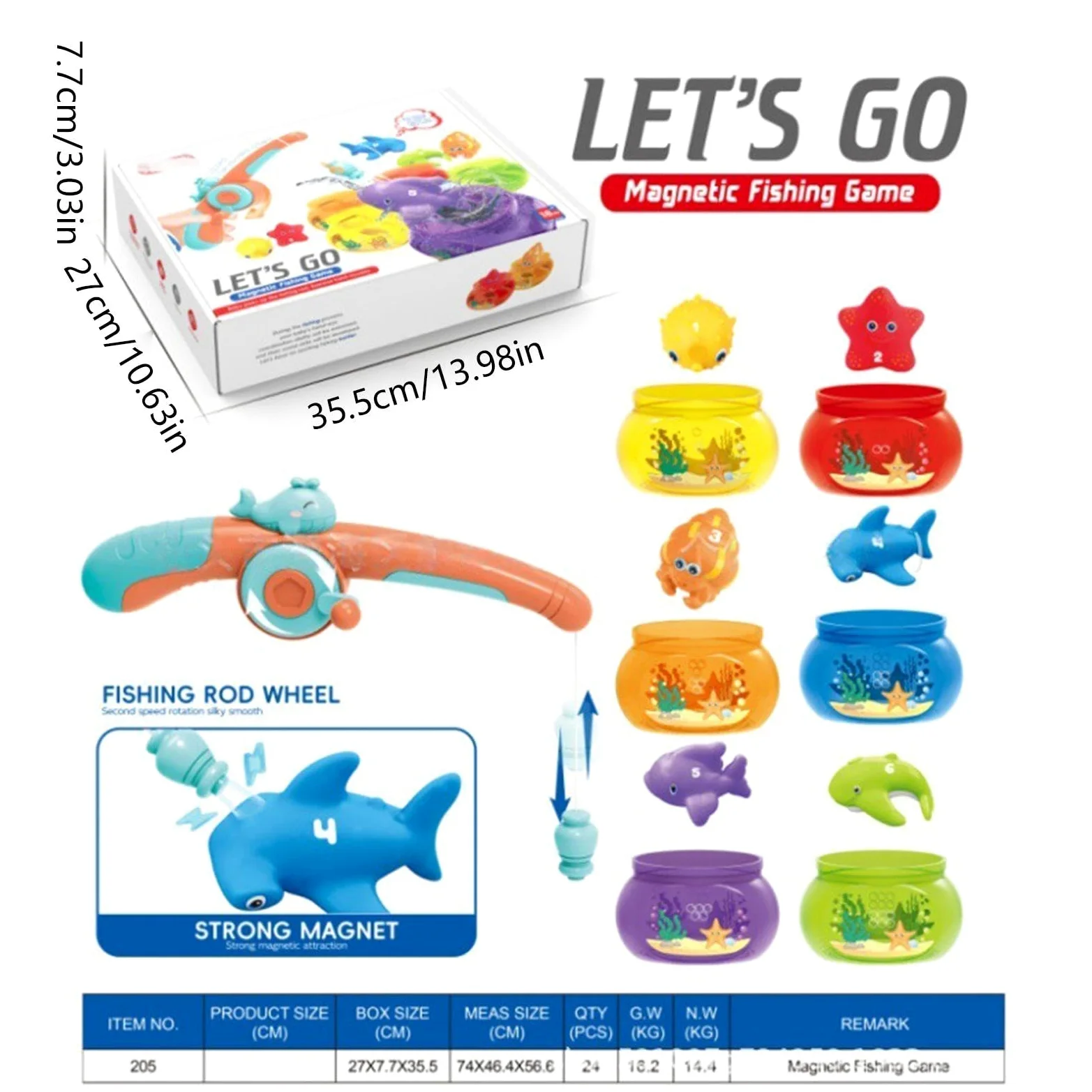 da pesca, giochi educativi acquatici colorati | Giocattoli da pesca magnetici per giochi da tavolo all'aperto, bagno, piscina e viaggi