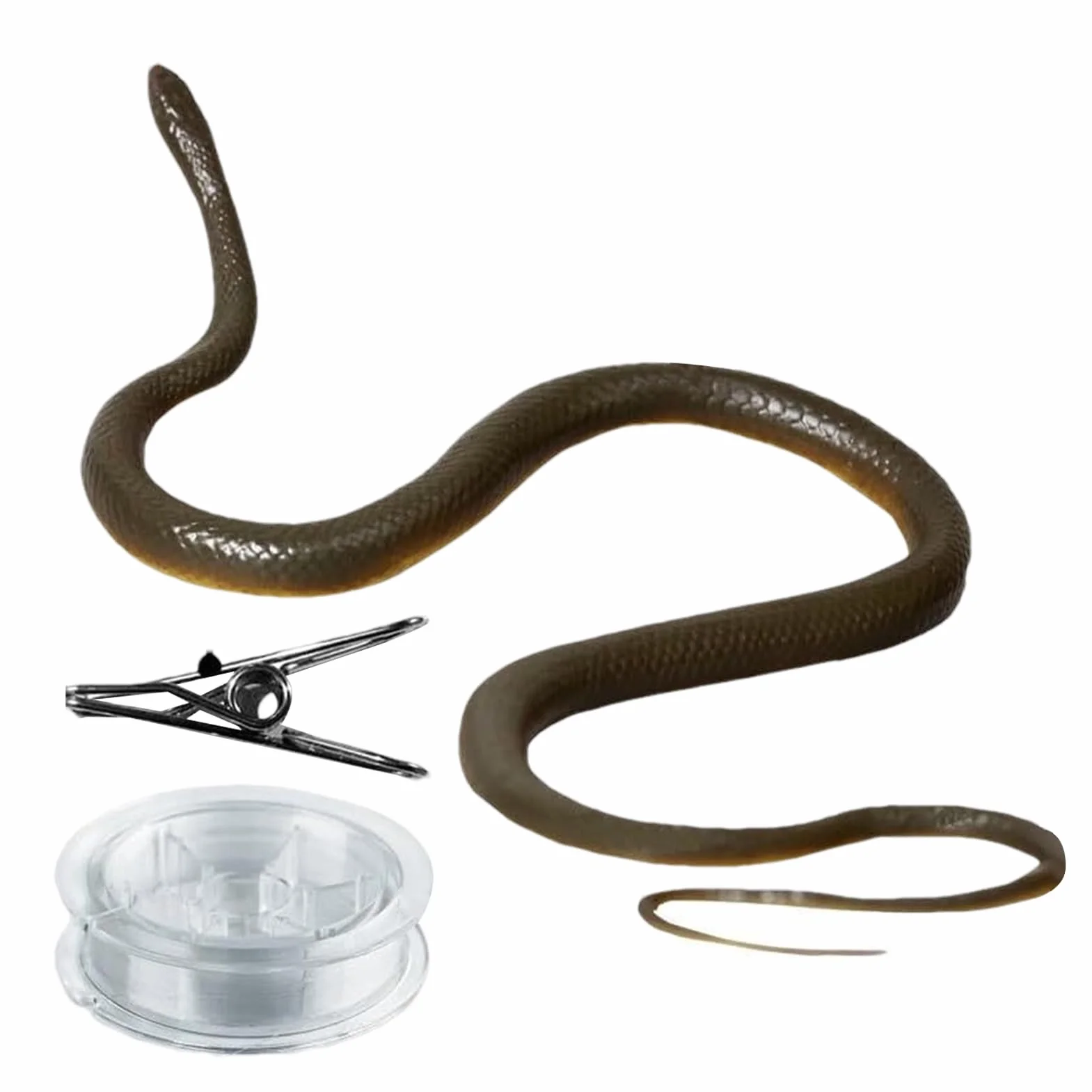 Gioco a serpente con corda e clip, realistico giocattolo a serpente finto su una corda per bambini, adulti e adolescenti, giocattolo da golf, G