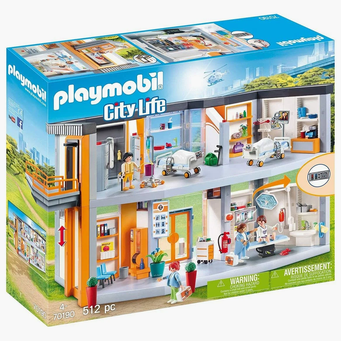 PLAYMOBIL City Life 70190 - Grande Ospedale, Dai 4 anni