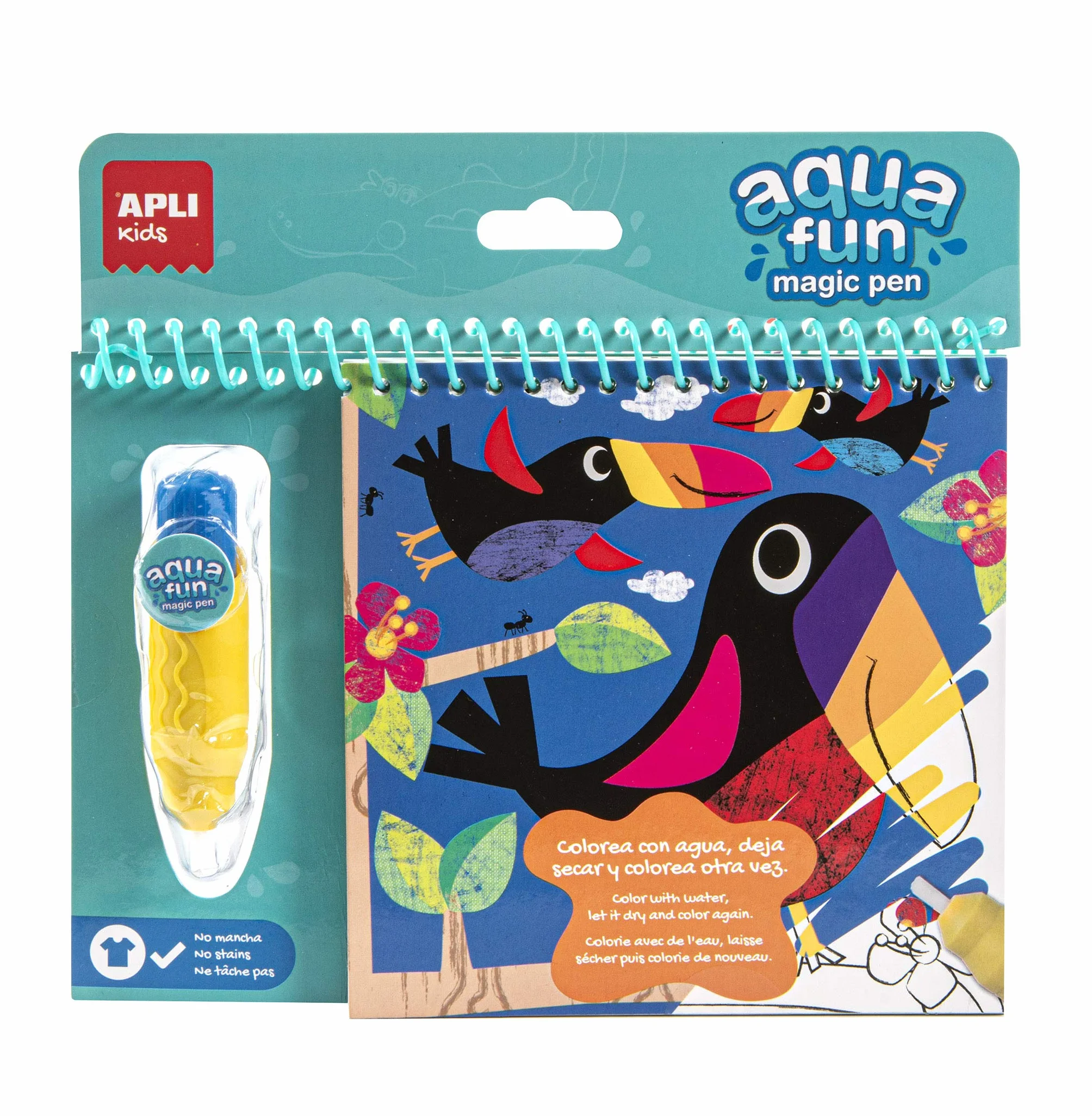 APLI Kids - Jungla Bloc per dipingere e colorare con acqua, multicolore, taglia unica (15225)