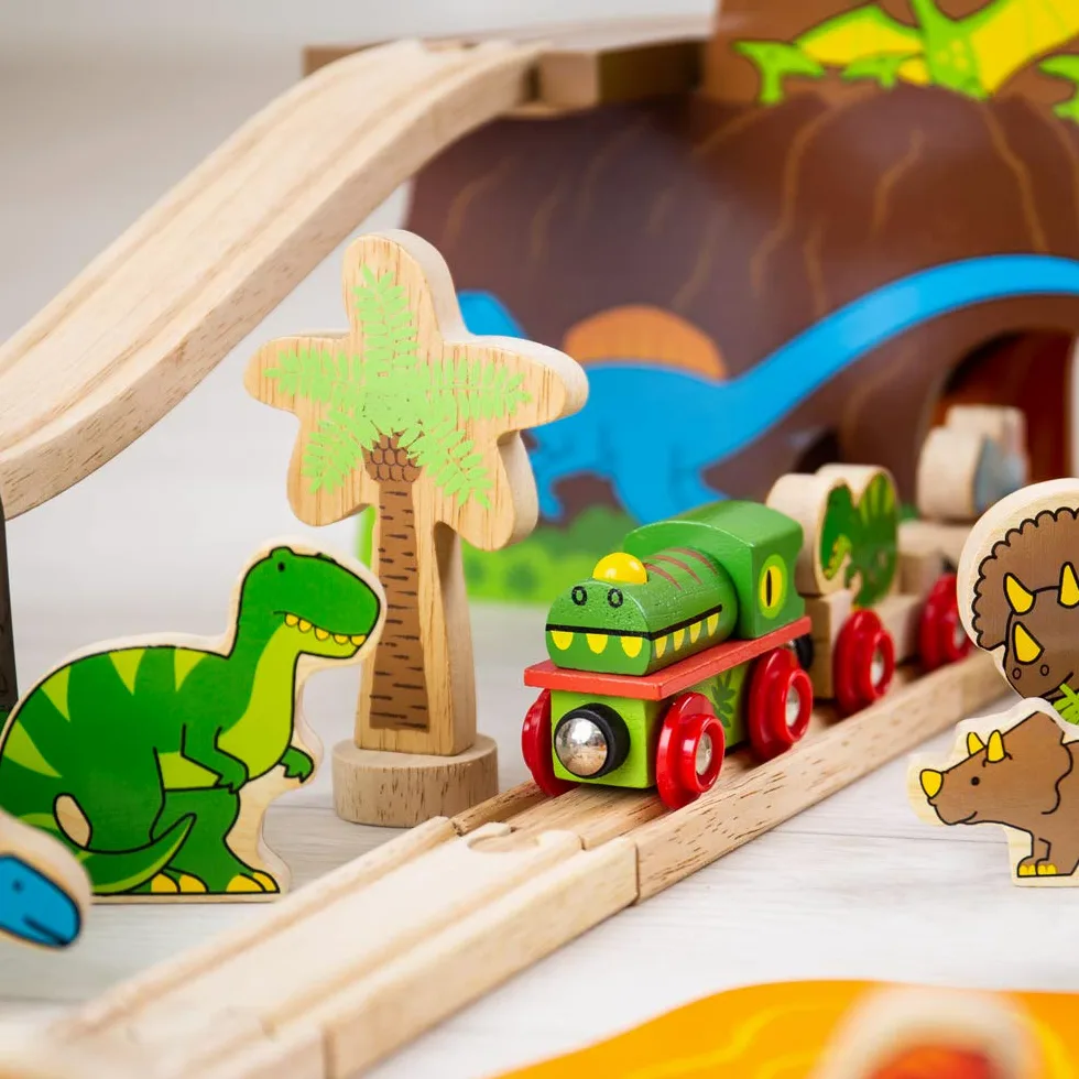 Bigjigs Rail Set per "Ferrovia dei dinosauri"