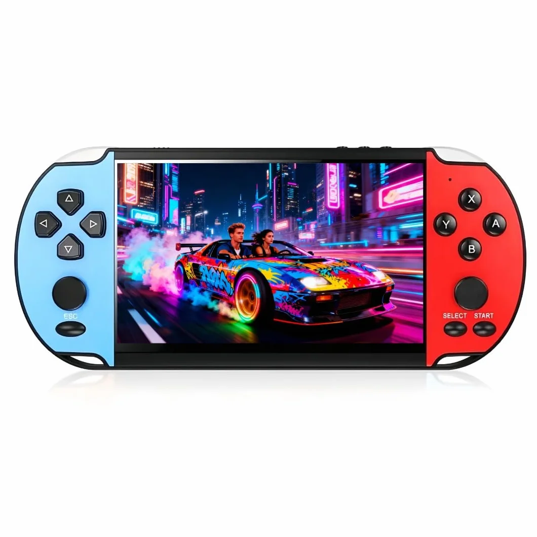 5,1 Pollici Console di Gioco Portatile Più Simulatori Retrò Video/Musica/E-book/Output TV Game Elettronico per il Tempo Libero Interno/Esterno/Viaggio Regalo di Compleanno/Vacanza