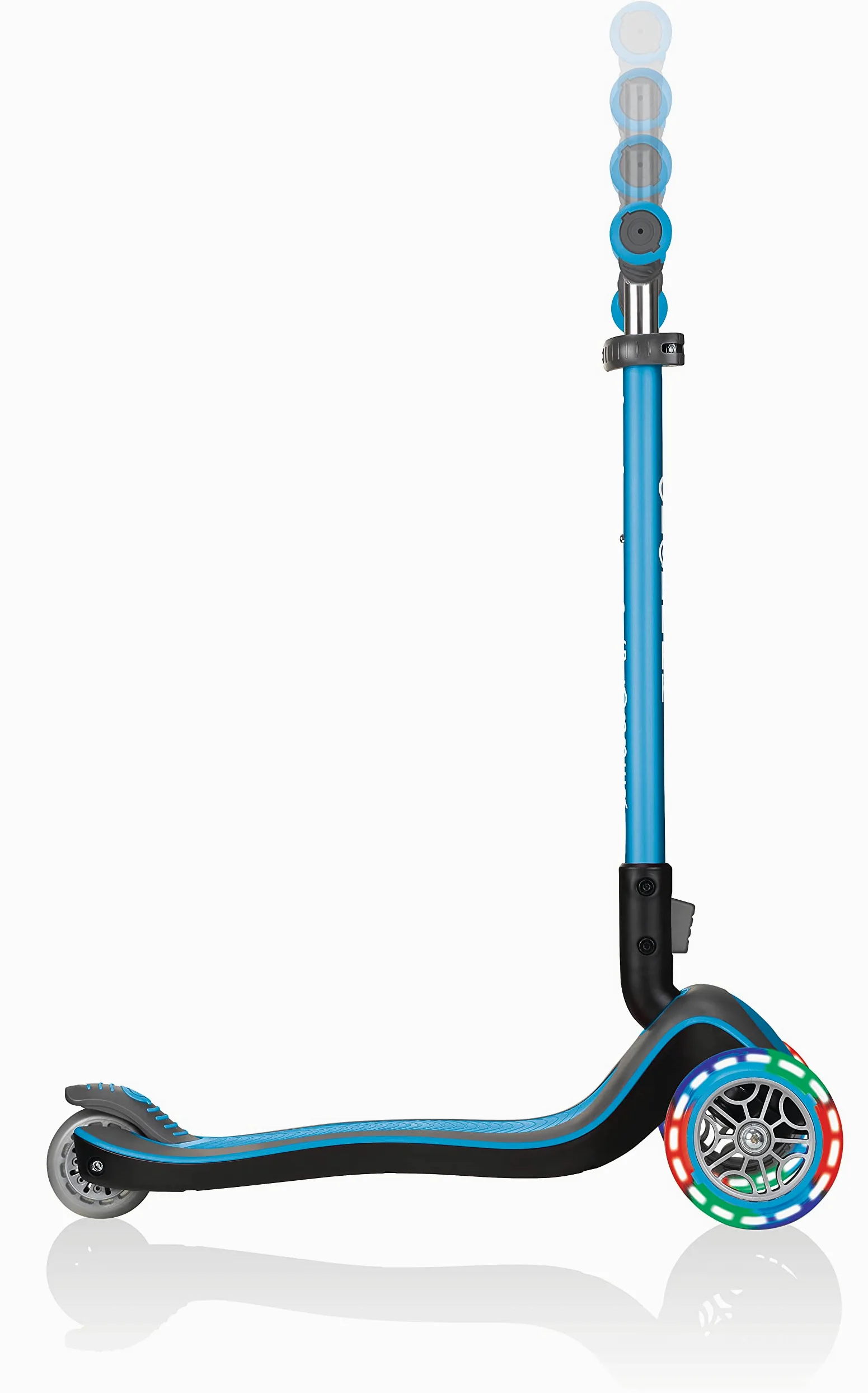 GLOBBER Elite Scooter - Monopattino per bambini dai 3 anni in su, ABEC 5, 3 ruote, regolabile in altezza, ruote LED