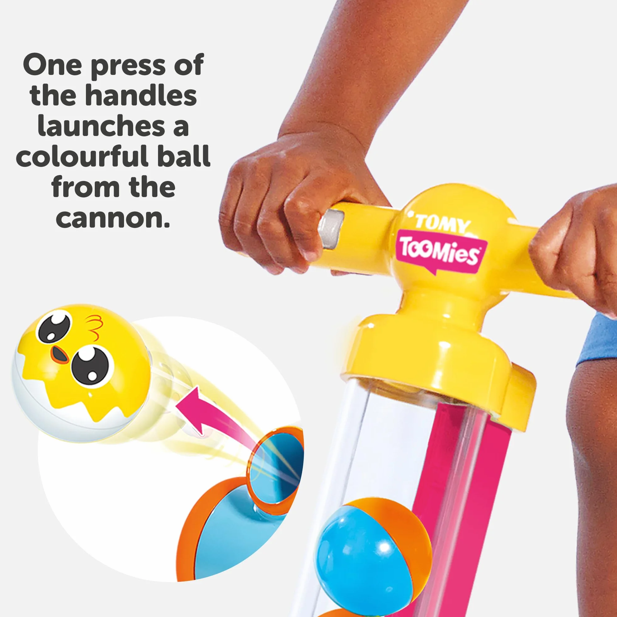 Toomies Tomy PIC And Pop Push Along Baby Toy, Toddler Ball Popper with Ball Launcher And Collector, Suitable for 18 Months, 2 And 3 Year Old Boys And Girls