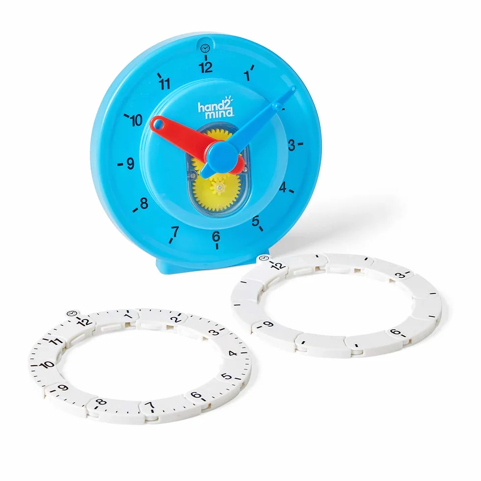 Learning Resources Orologio a Retta Numerica Avanzato per imparare a leggere l’ora, Risorse didattiche matematiche per leggere l’ora, Orologio analogico per bambini
