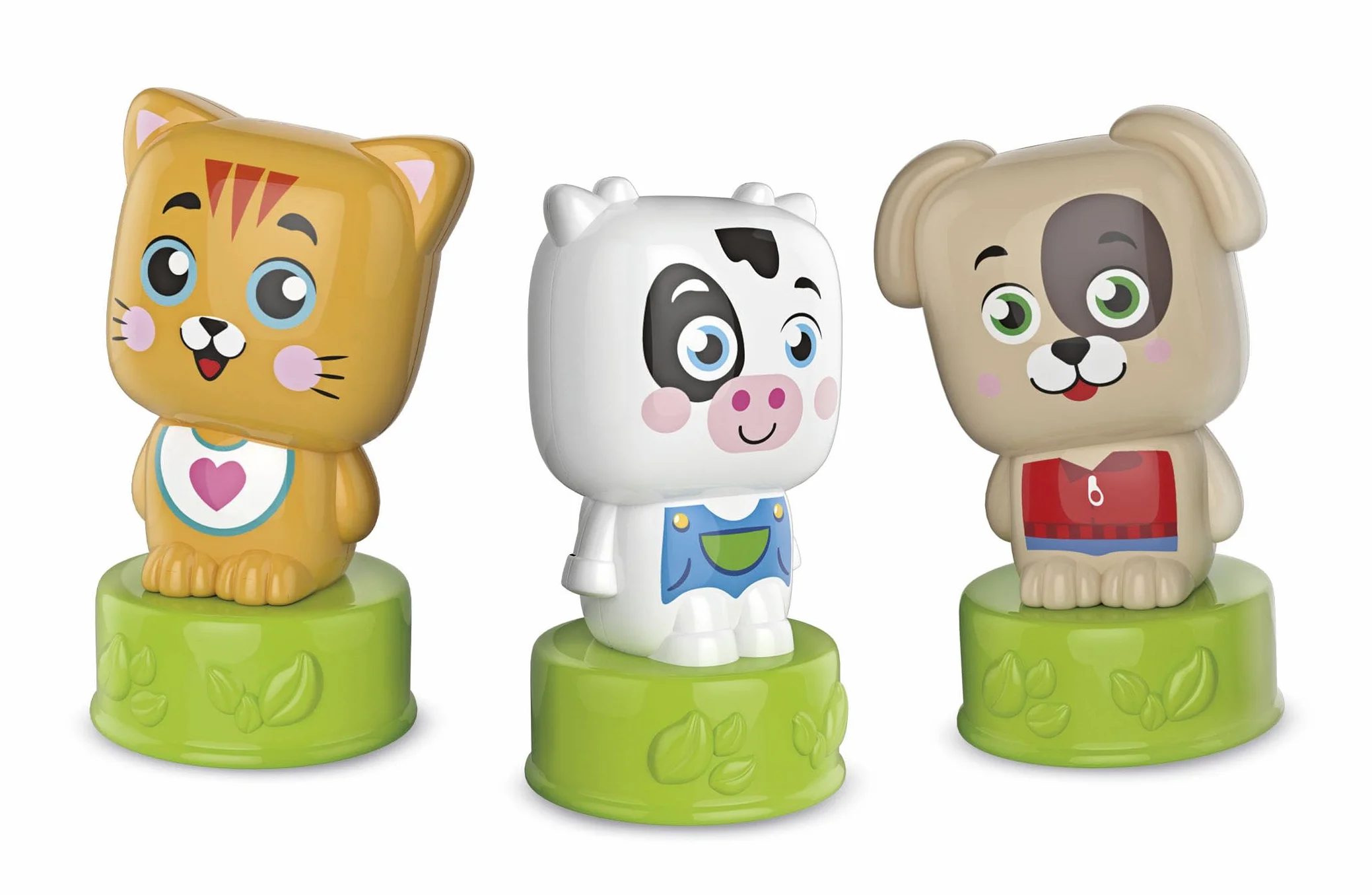 Clementoni Soft Clemmy - Sweet Animals, Play Set Bambini 6-36 Mesi, con 6 Mattoncini per Costruzioni e 3 Personaggi, Gioco Prima Infanzia Made in Italy, per Stimolare i Sensi dei più Piccoli, 17849