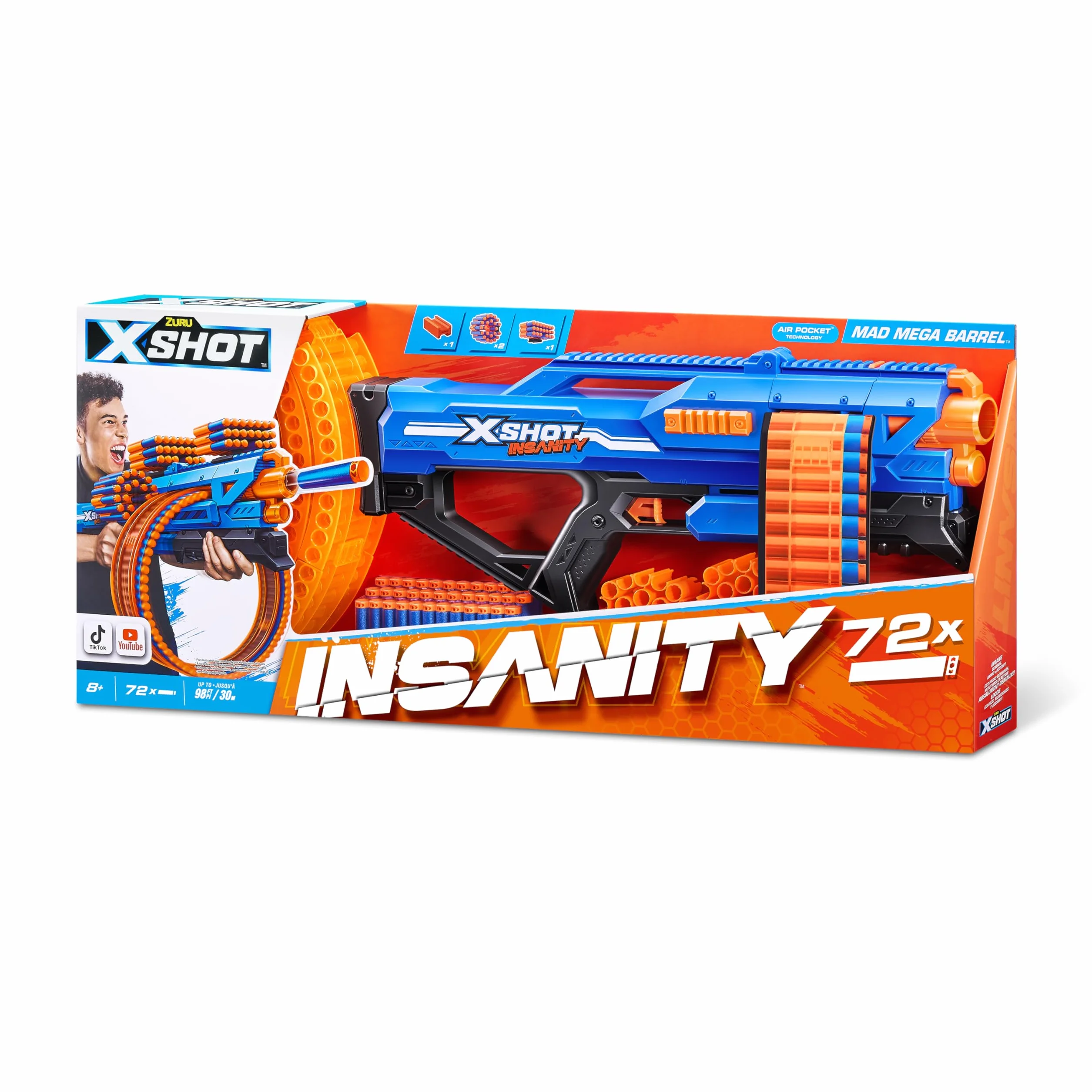 Zuru XSHOT Insanity Mega Barrel 72 freccette