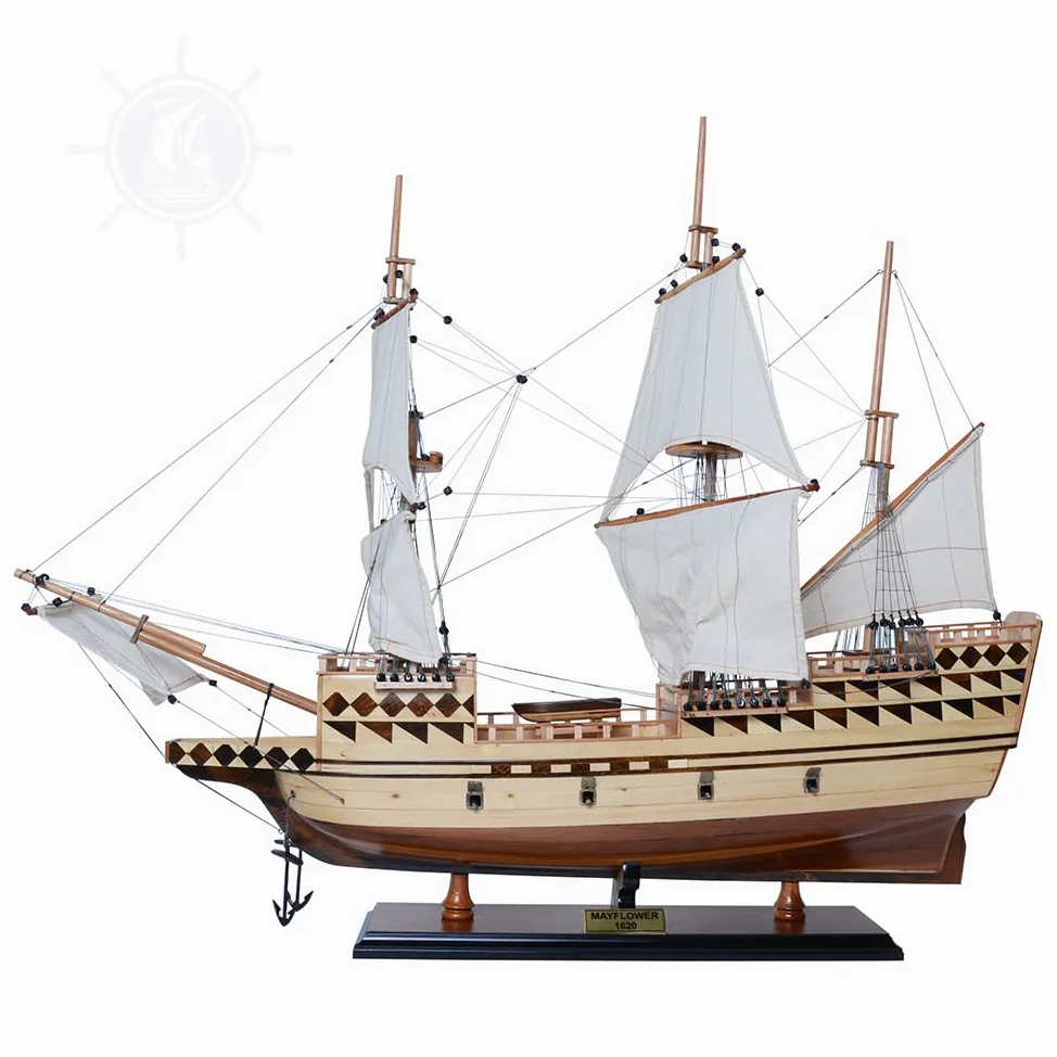 Old Modern Handicrafts Modello di Nave Mayflower Completamente Assemblato - Modello di Nave di Qualità Museale - 31,0L x 8,5P x 25,0A Pollici