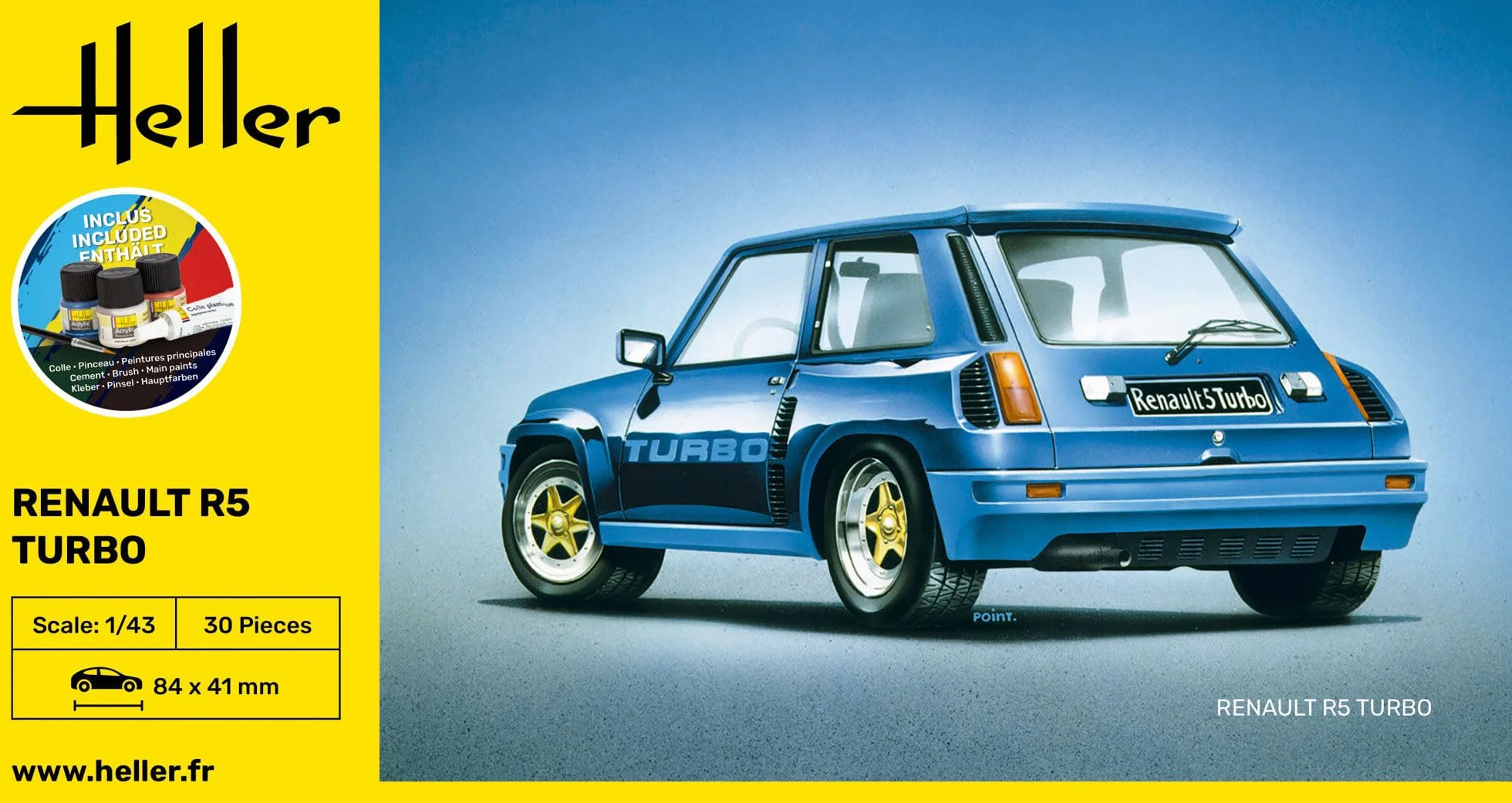 Heller - Set modello auto Renault R5 Turbo 1/43 56150