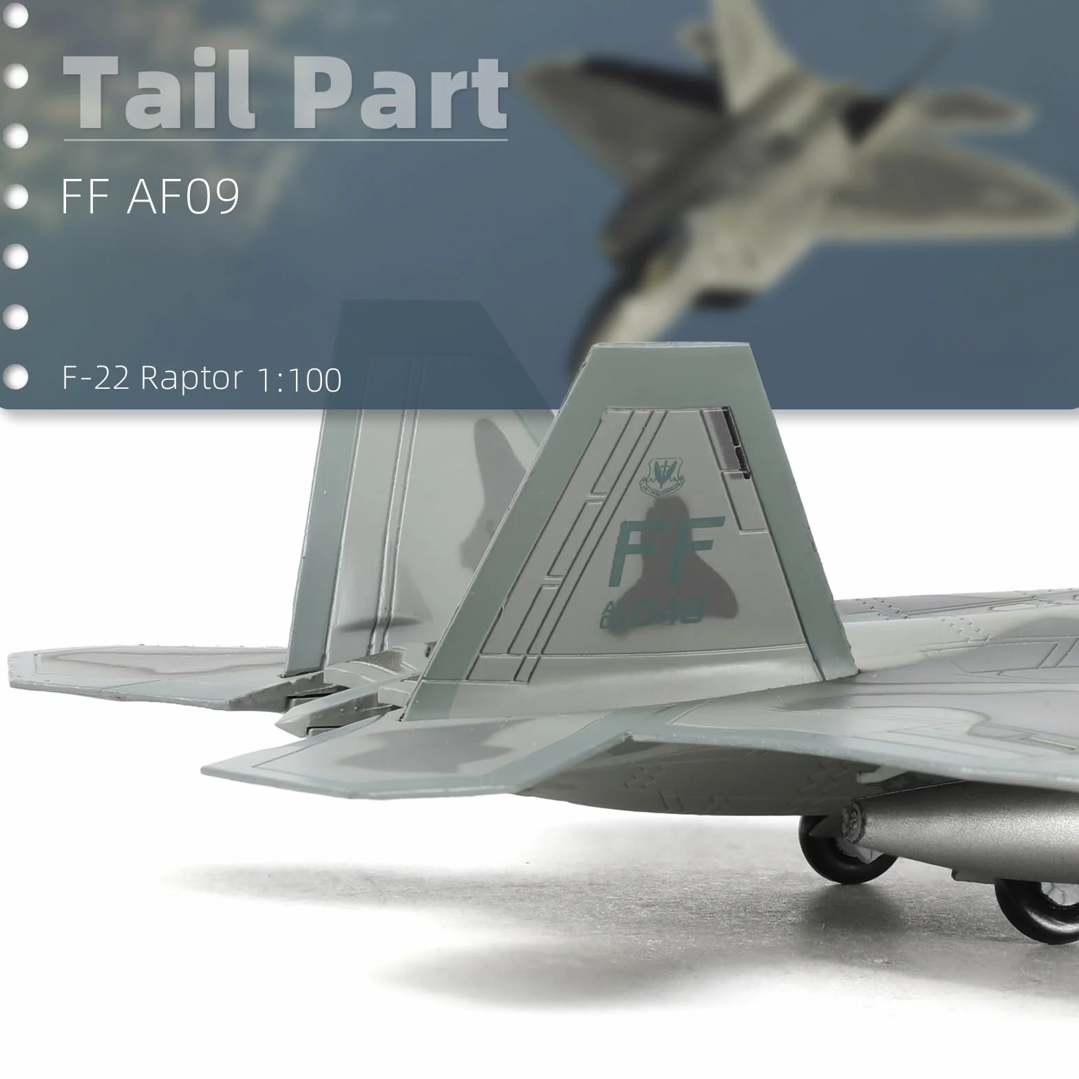 NUOTIE F22 Raptor 1:100 Modellino in metallo pressofuso Aereo da combattimento stealth con supporto