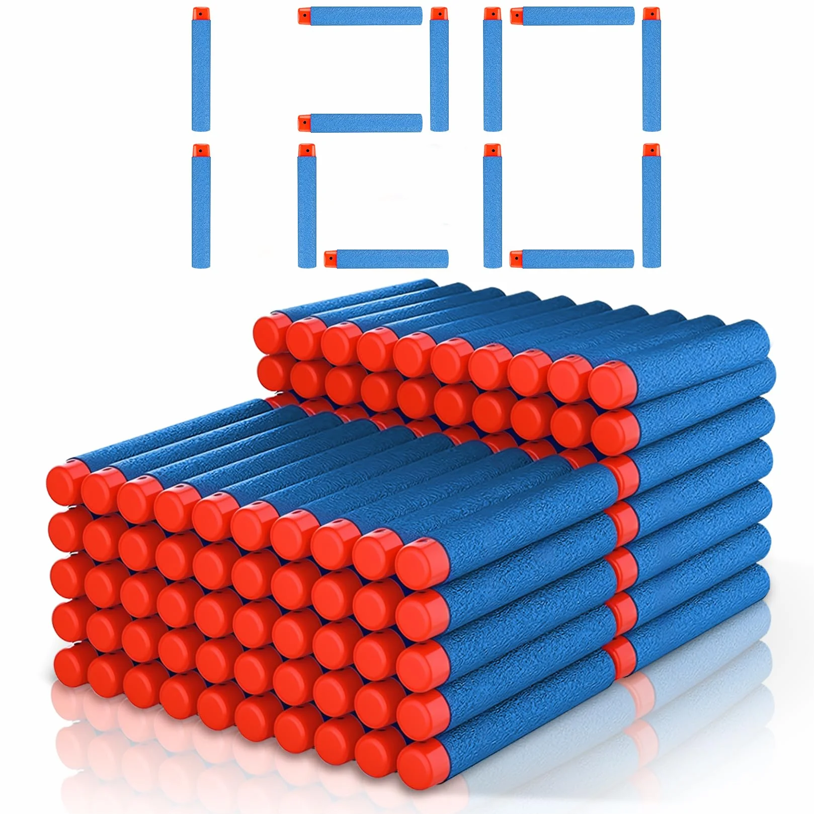 Dardi per Nerf Set di Ricarica Schiuma 120 Pz N-Strike Elite Series Esterni Bomboniere Feste 7,2 x 1,3 cm