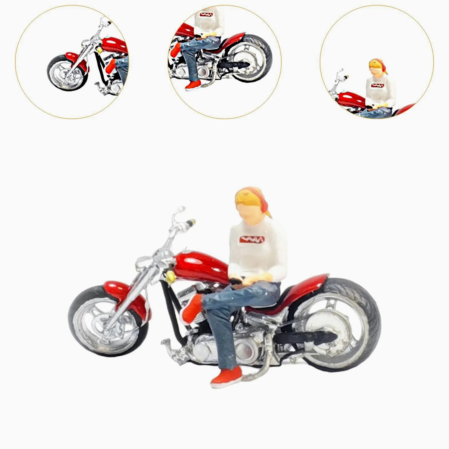 Figurina in 1:64, Ornamento in Miniatura, Decorazione per Diorami, Oggetto di Scena per Film, Decorazione per Scrivania, Figurina in Resina, Bianco