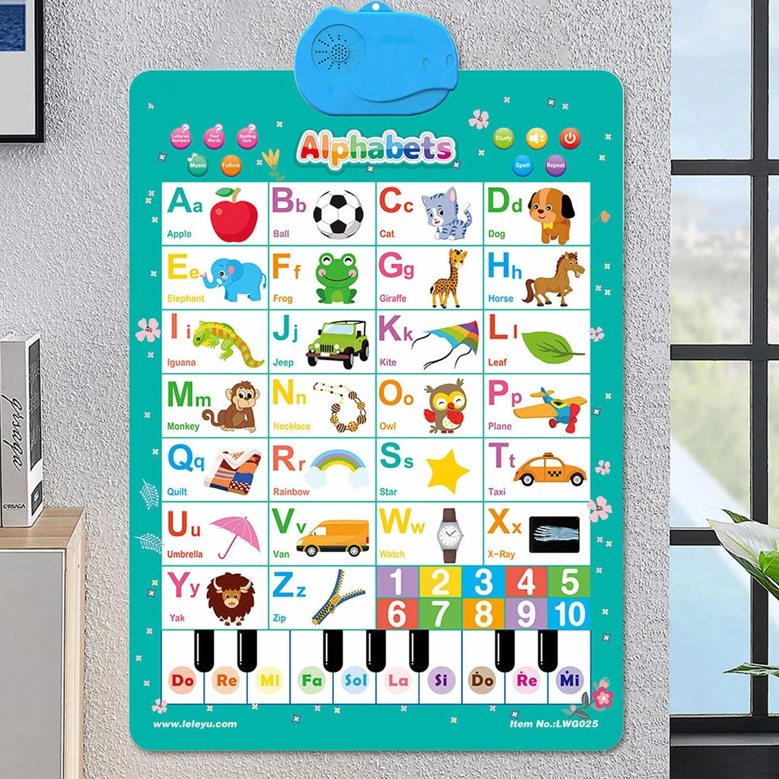 Tabella Elettronica Alfabeto Parete, Giocattoli Elettronici Interattivi Alfabeto, Poster Alfabetos Apprendimento Tattile Tabella Parlante Parete, Divertente Educativo Parlante Giocattolo Didattico