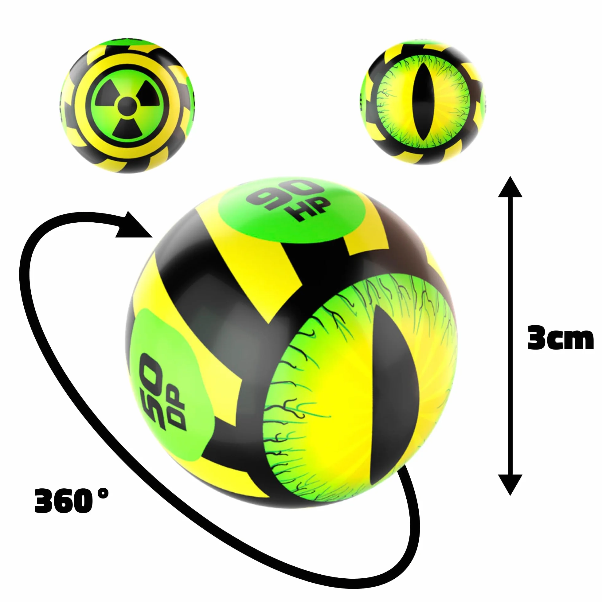 Freak Marbles Totem Pack C 6 biglie colorate con disegni abbinati 1 rara
