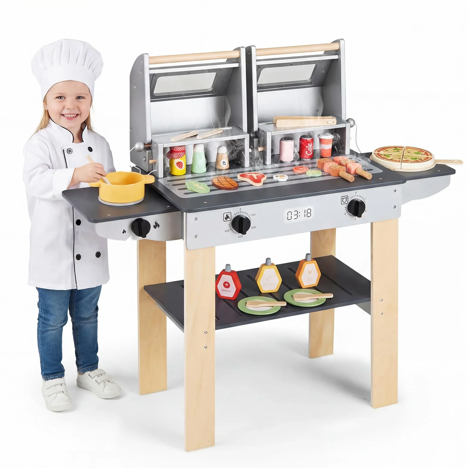 FANTASK Set da cucina per bambini a partire dai 3 anni in su