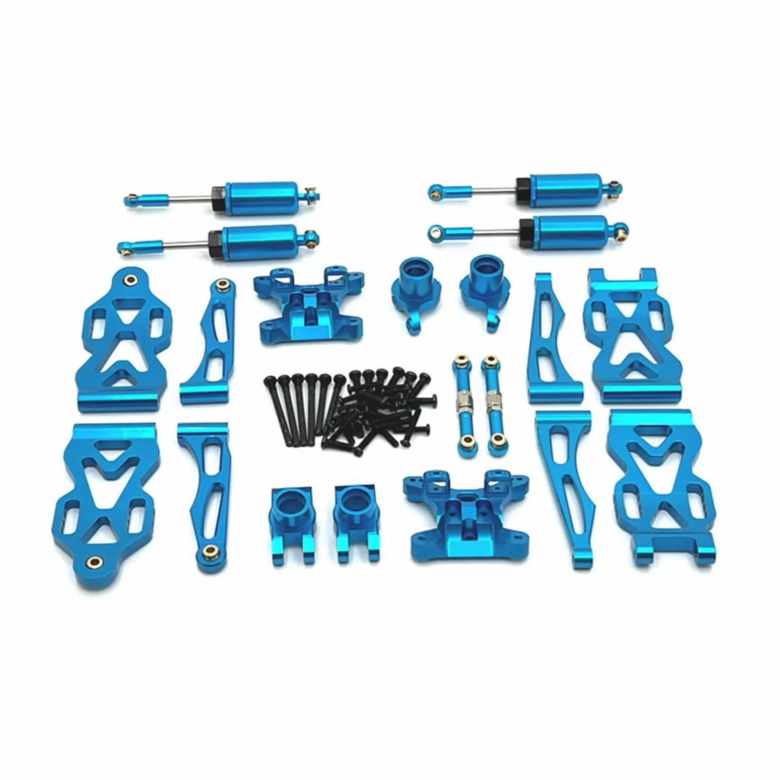 Set di pezzi di ricambio per auto RC in metallo, eccezionale, garantisce compatibilità con un'ampia gamma di modelli RC, accessori di aggiornamento, Blu