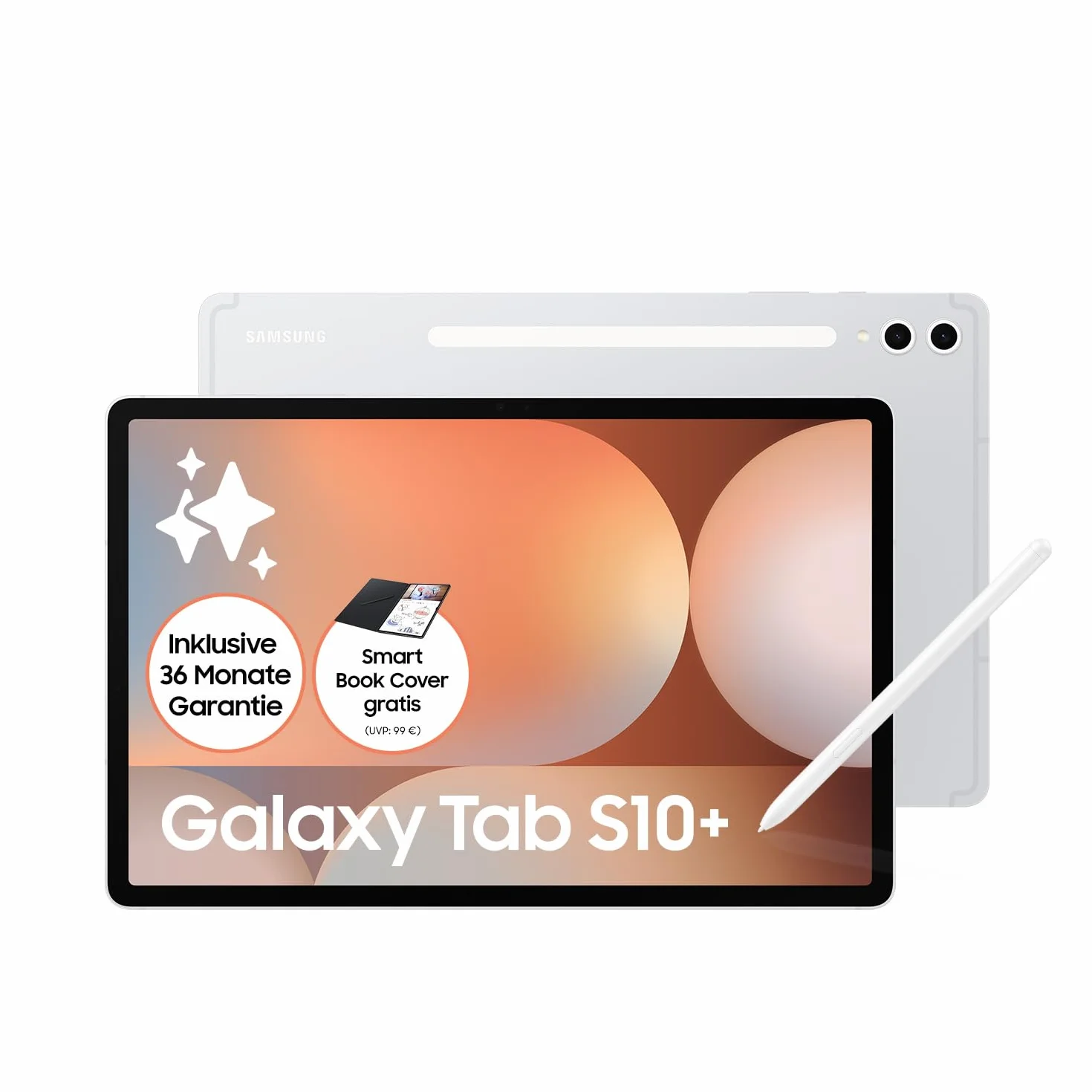 Samsung Galaxy Tab S10+ AI Tablet Android, 12 GB di RAM, 256 GB di memoria, schermo AMOLED, rivestimento antiriflesso, include S Pen, WiFi, Platinum Silver