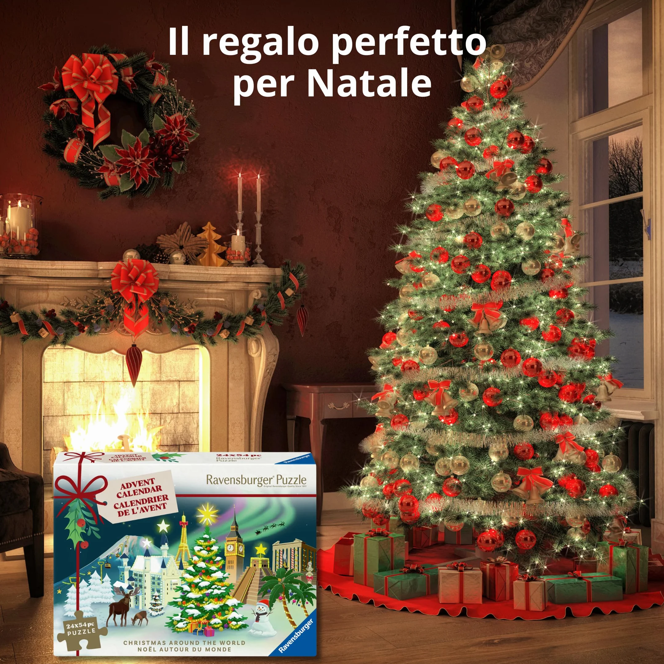 Ravensburger - Calendario Avvento Puzzle | Calendario Avvento Puzzle 2025 24x54 Pezzi | Calendario Dell'avvento Bambini e Adulti | Puzzles Ravensburger | Regali Natale