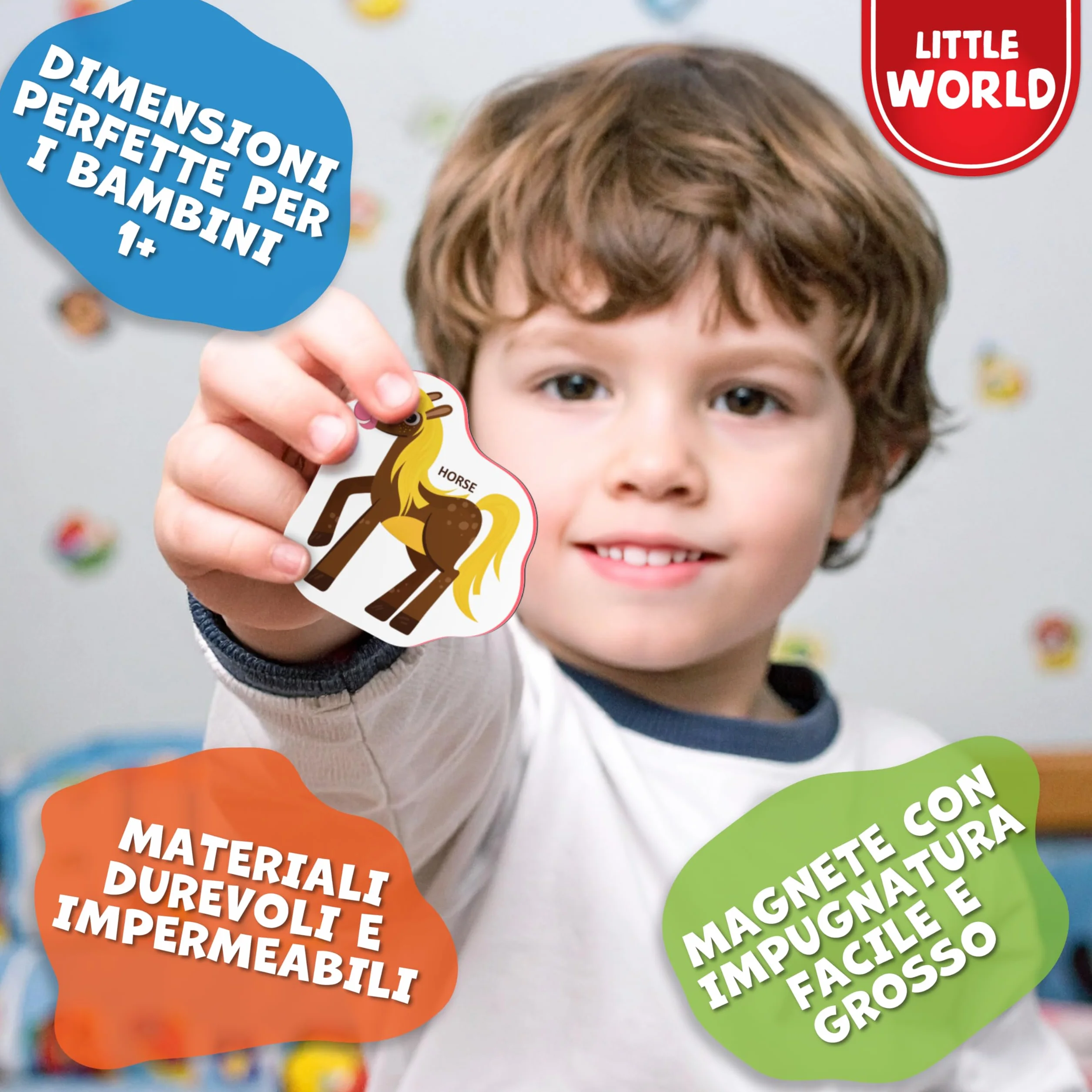 Magneti per frigorifero in schiuma per bambini 1-3 Little World 27 sztuk