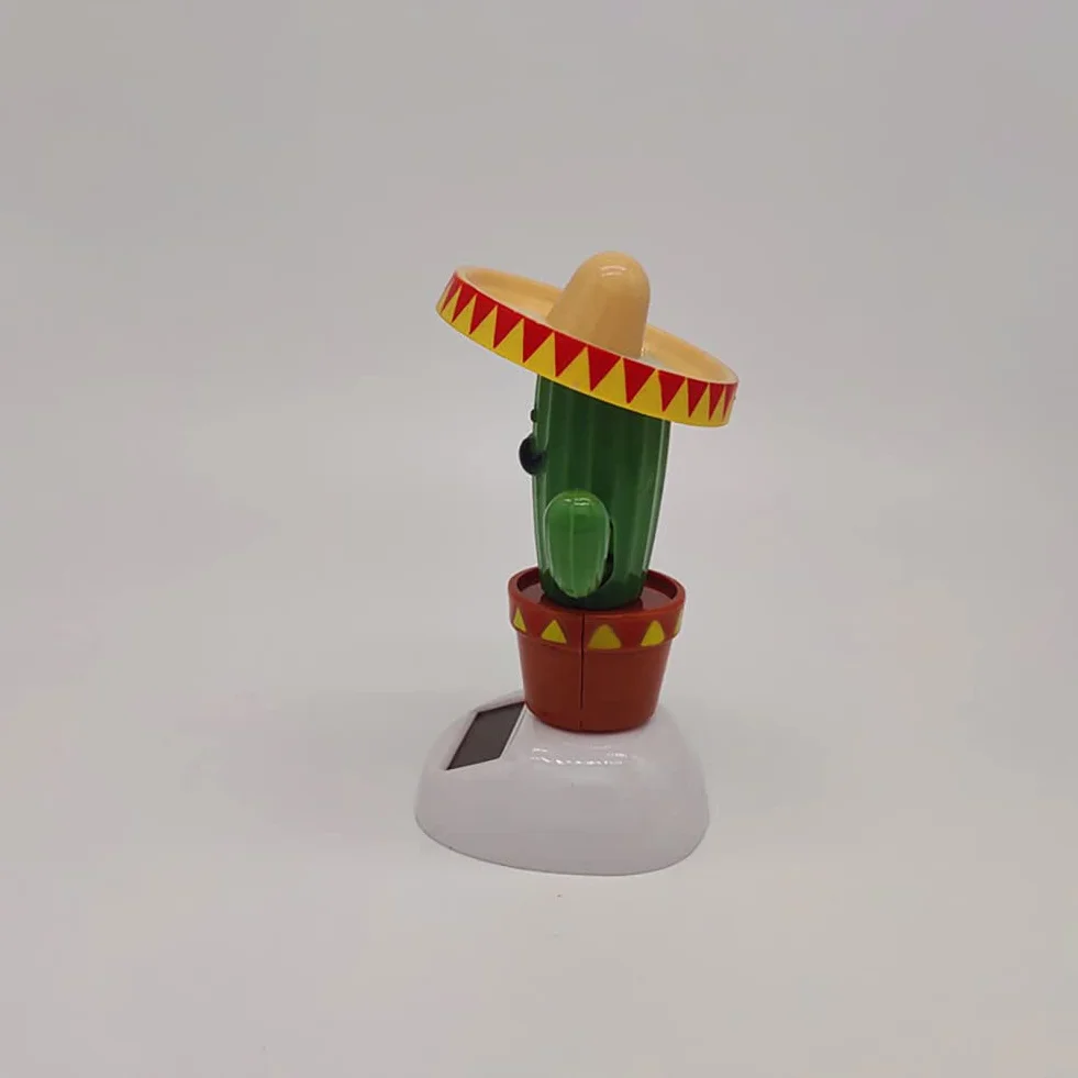 LICHENGTAI Bambola Hawaiana a Energia Solare Giocattolo, Bambola del Cruscotto della Pianta di Cactus ad Energia Solare, Carine Pianta di Cactus Bobbleheads Statuetta per Auto Decorazione
