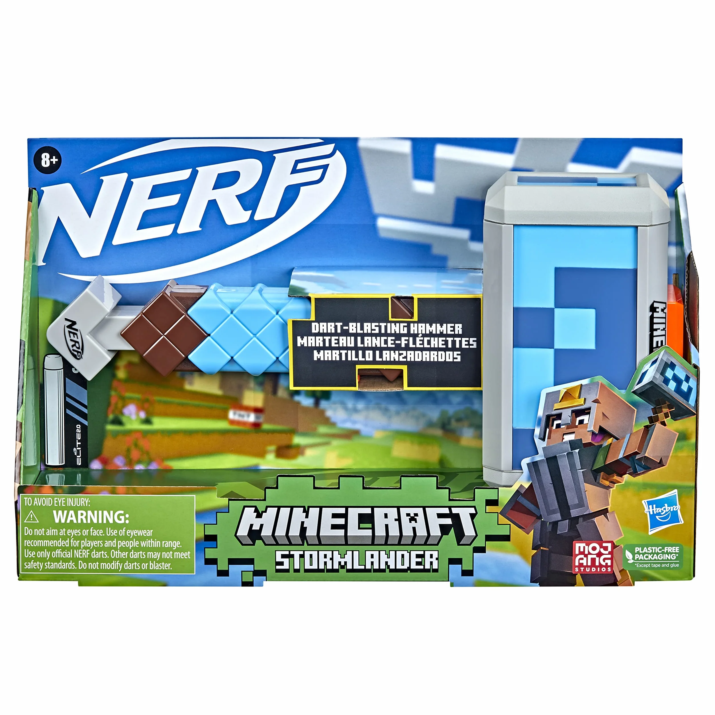 Hasbro Nerf Minecraft Stormlander Lancia Dardi 3 Dardi Elite