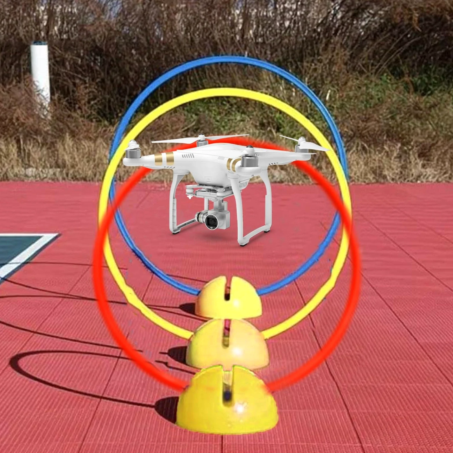 UAV Kit fai da te FPV Race per corsa a ostacoli con droni, include 3 cancelli a cerchio facili da montare, set di ostacoli quadricottero super veloce