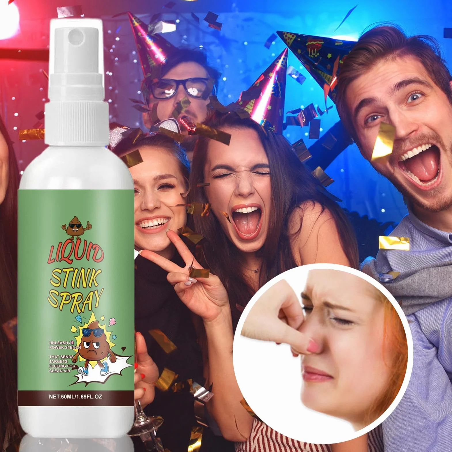 Furz Spray Extra Starker Gestank,Furzspray Scherzartikel - 50ml Lustiger Stinknebel Mit -Scherzgerät Für Halloween Partys Treffen Aprilscherz Streiche Kinder Erwachsene