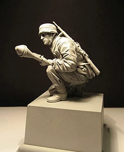 1/16 Fallschirmjager Panzerfaust Normandy 1944 Resin Figure soldatini GK WWII Materiale Militare Non patinato Nessun Colore