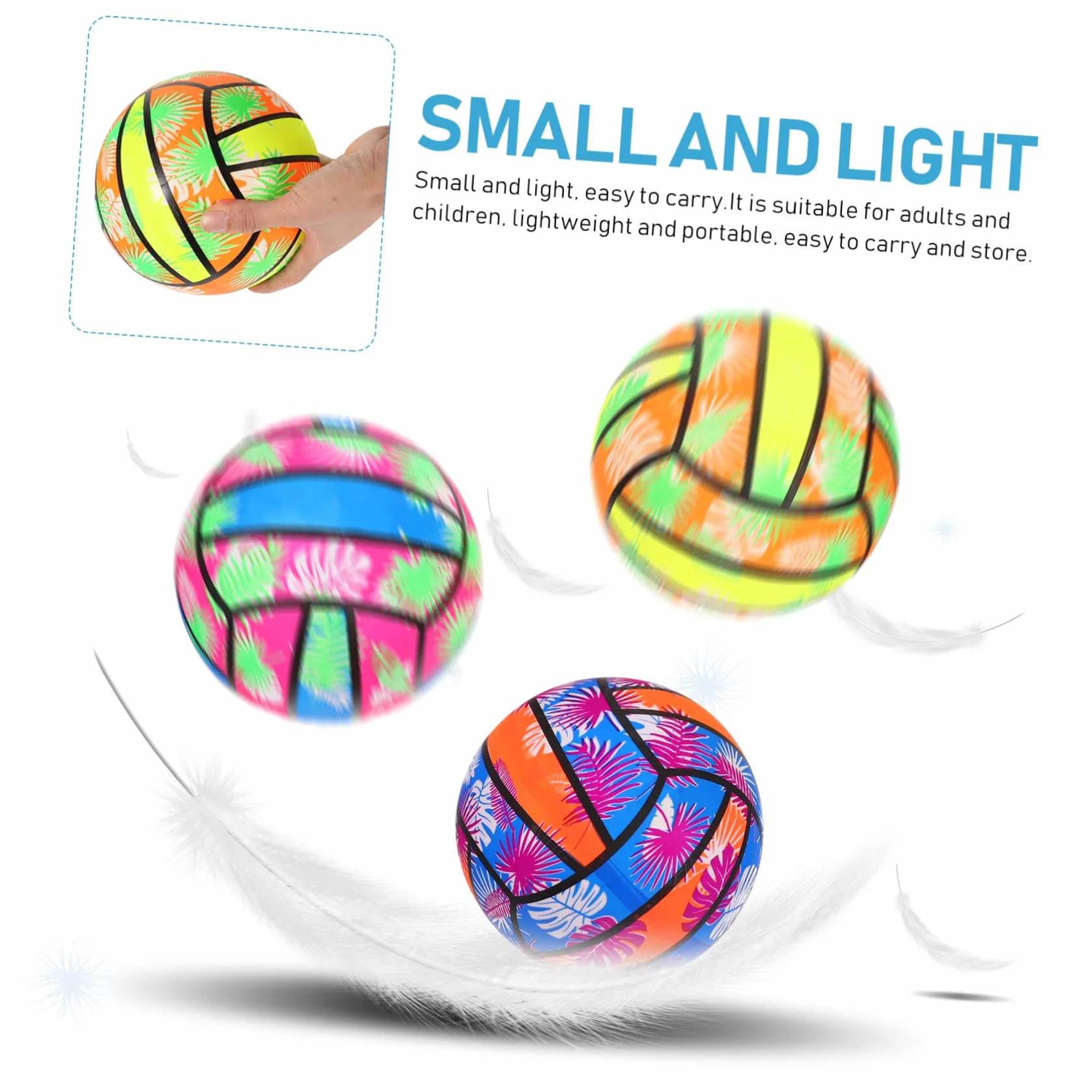 YARNOW 3 Pezzi Pallone Gonfiabile Pallavolo Spiaggia E Piscina 8.7 Pollici Giocattolo Estivo Leggero Portatile Accessori Per Feste E Attività All'Aperto