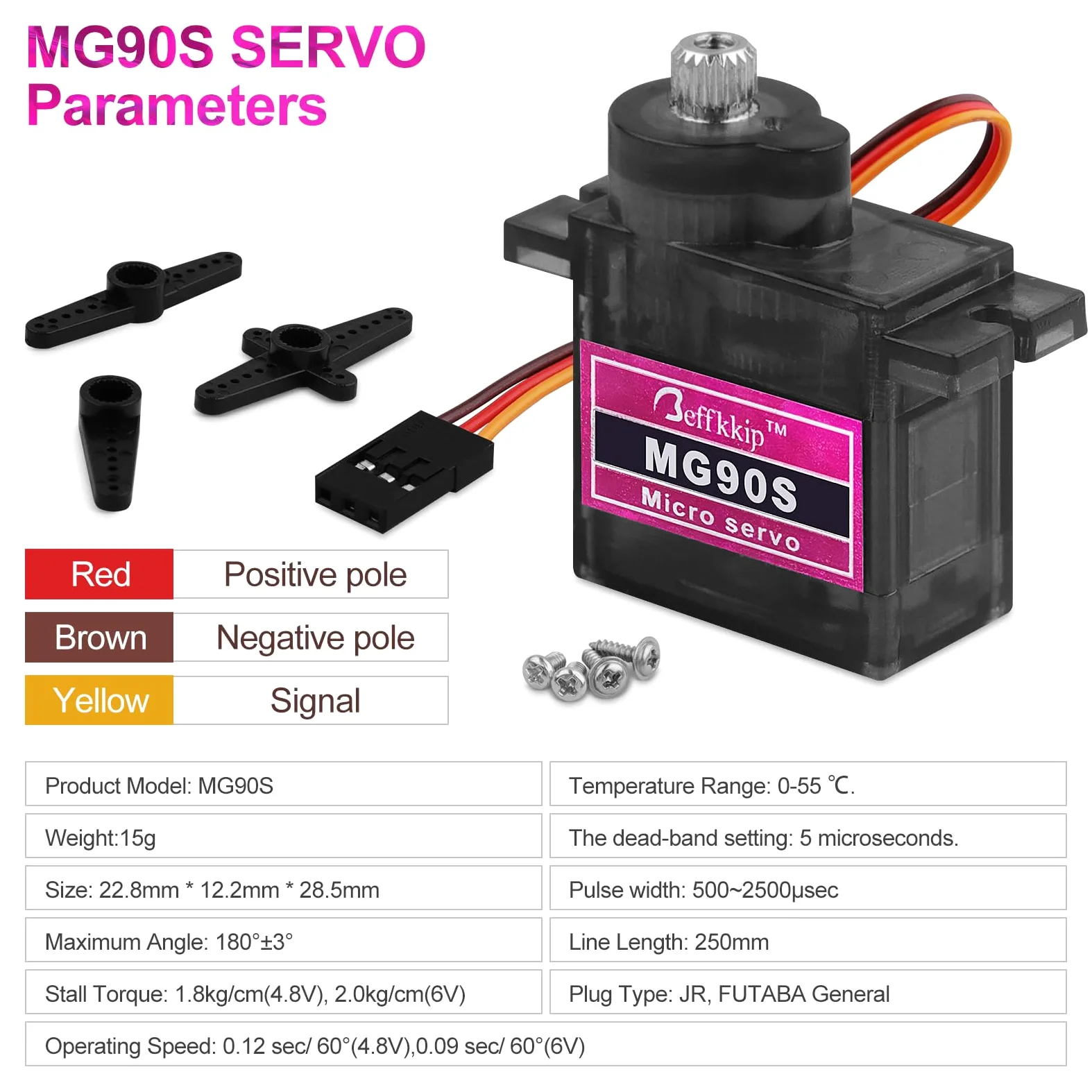 8Pcs MG90S 9g Servo Motore Micro Metal Gear per Robot Car Aereo RC Elicottero Arduino