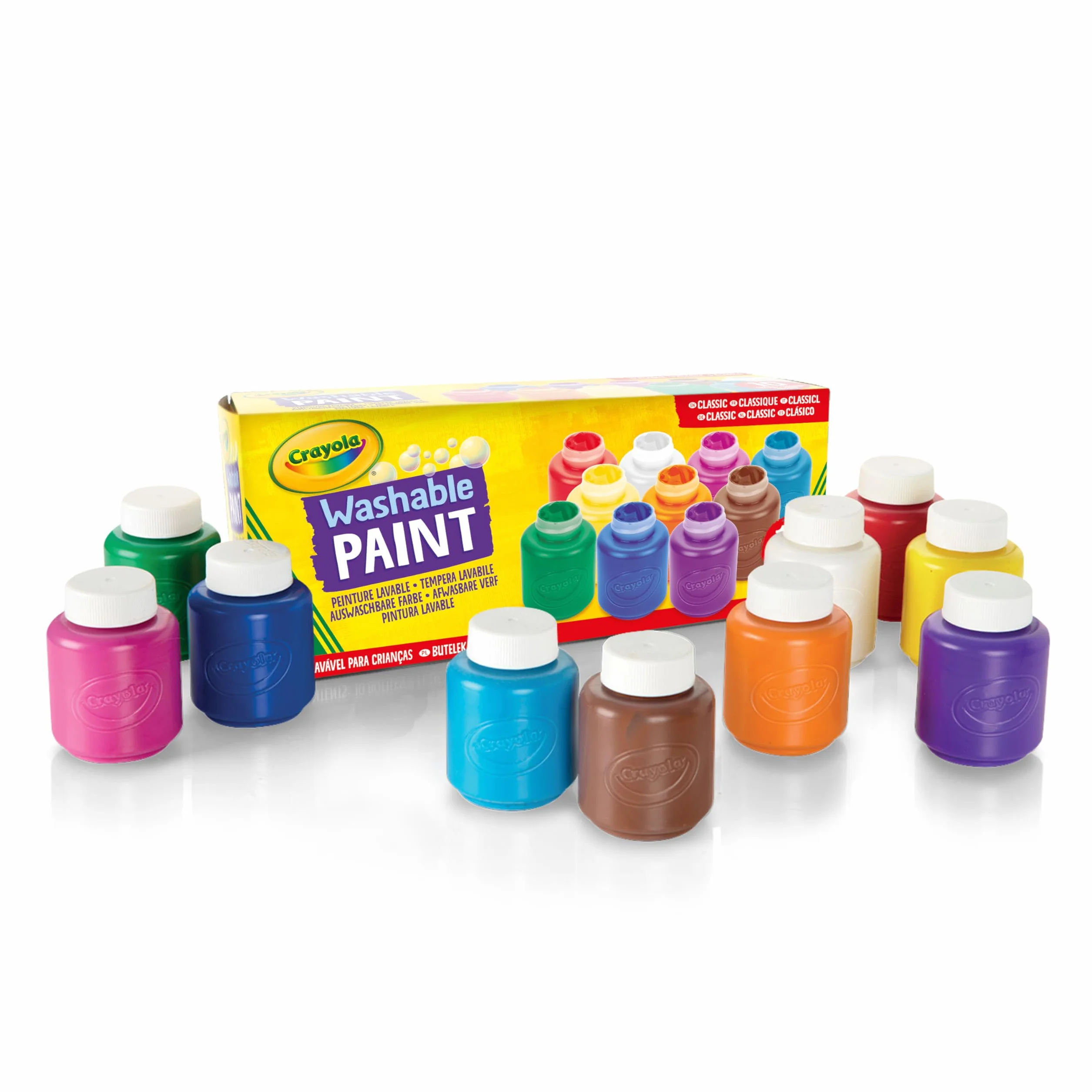 CRAYOLA Tempere Lavabili per Bambini 10x59 ml da 3 Anni
