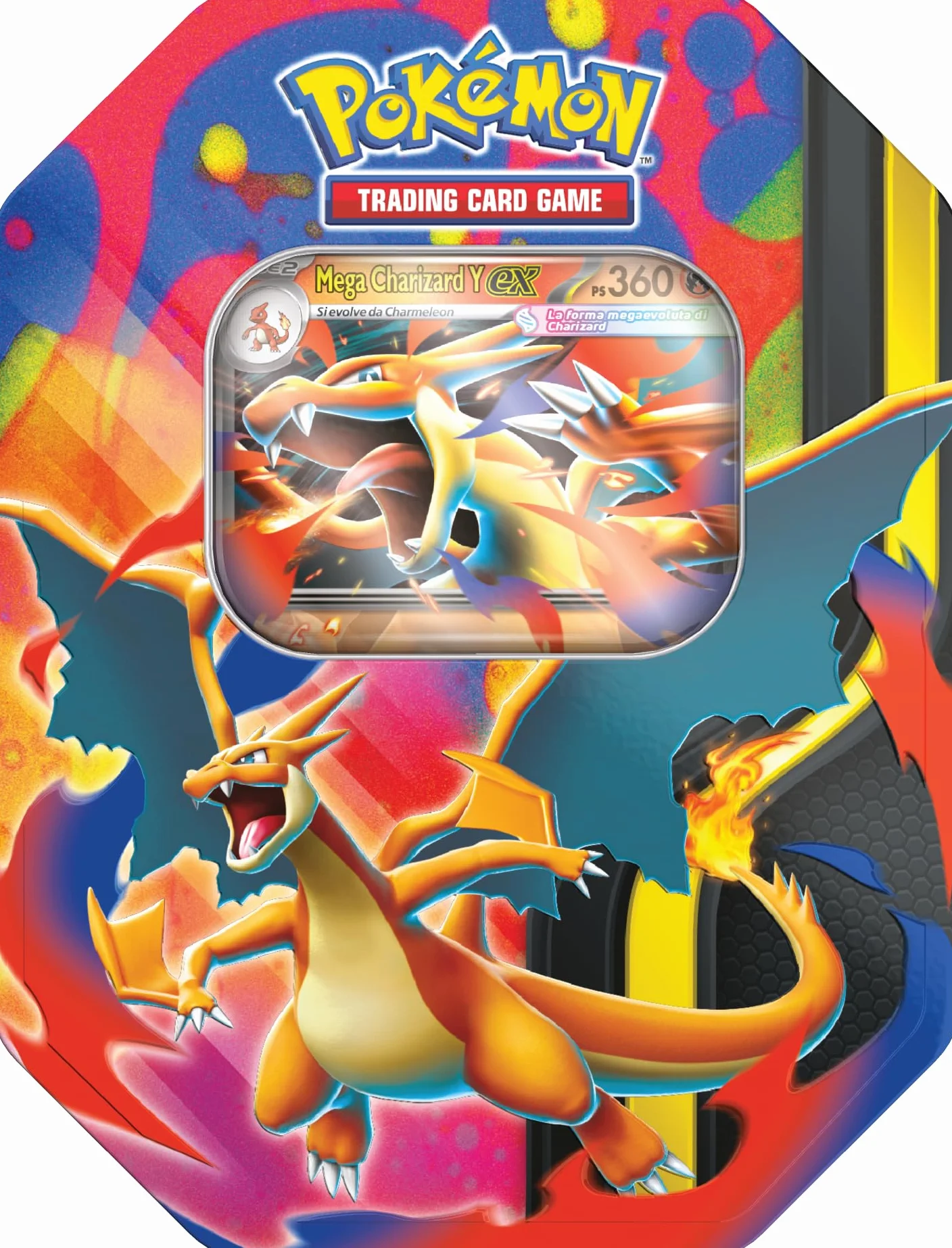 Pokémon GCC scatola da collezione Mega Charizard Y-ex, 4 buste espansione, carta olografica, italiano