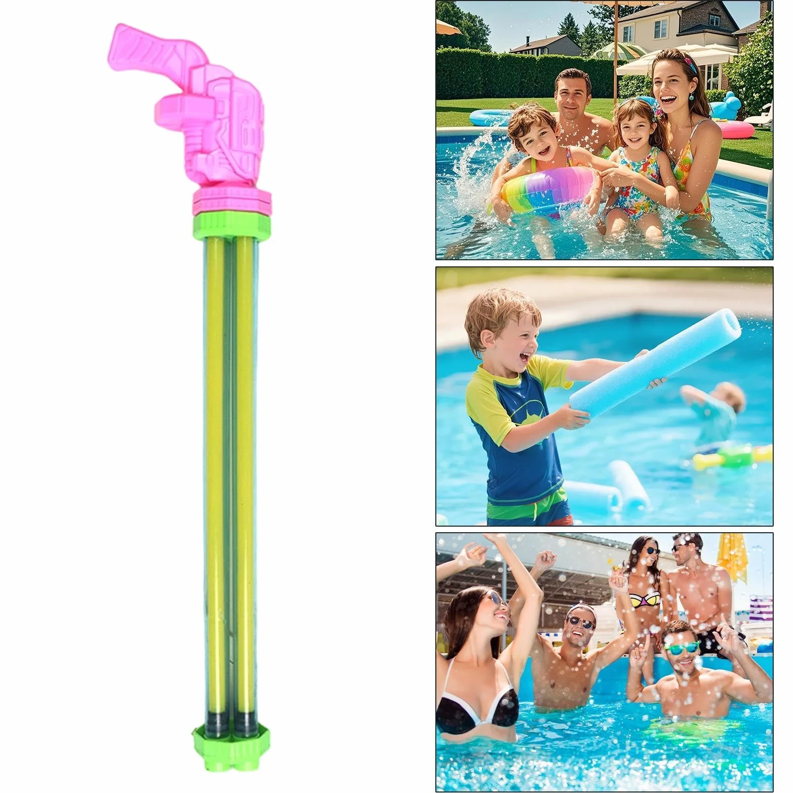 Spruzzatore d'Acqua per Bambini Giocattolo Da Festa Multi-Tubo Estraibile | Giocattolo Spruzza Acqua Da Esterno Per Adulti Feste Campeggio Giardino Retro Compleanni Gite Al Lago Prato Cortile