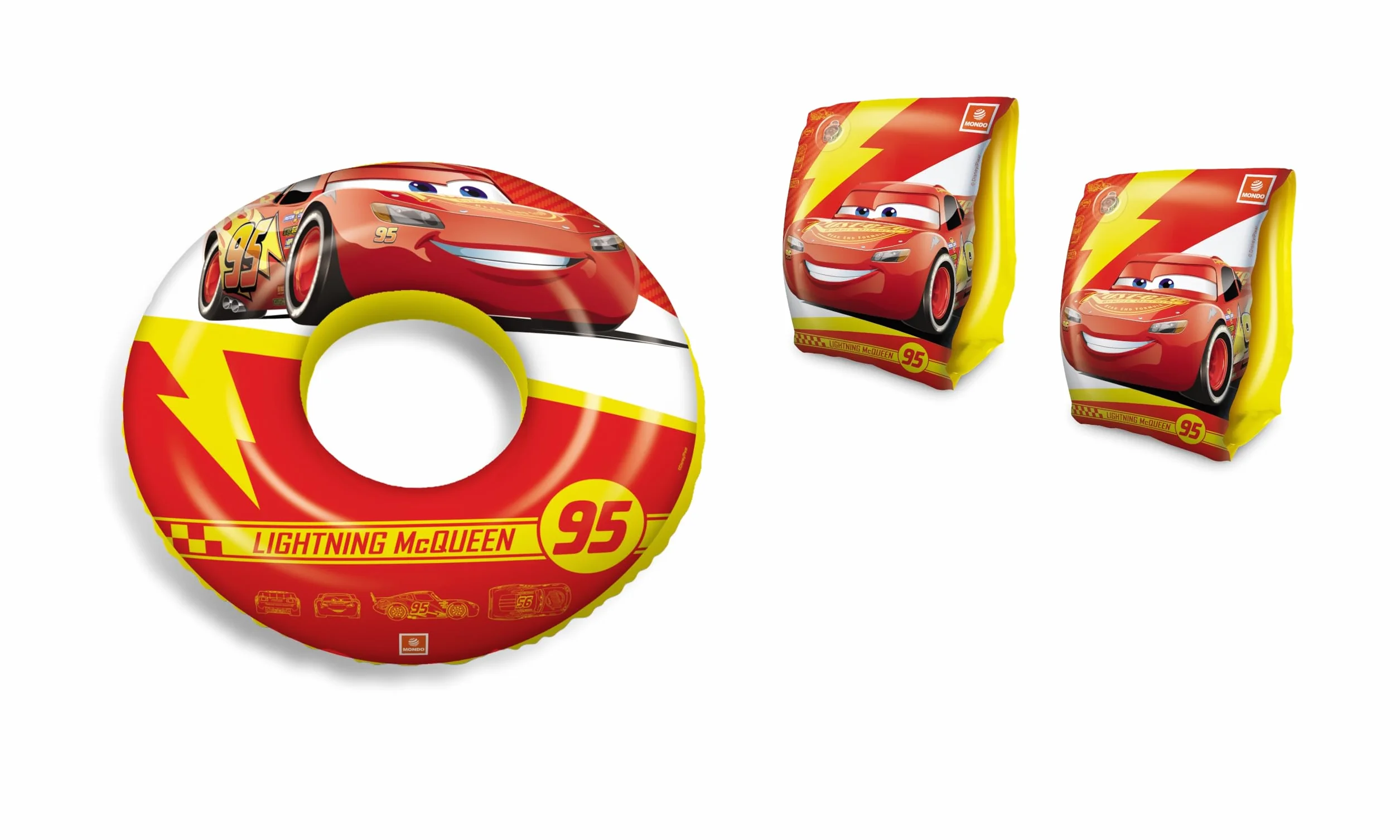 Mondo Toys - set braccioli e ciambella bambini mare estate piscina (cars)