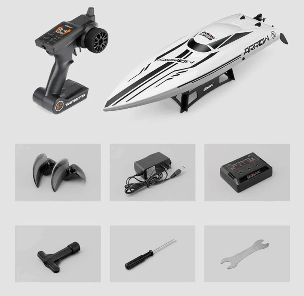 Motoscafo elettrico professionale da 64 cm, con telecomando, per motoscafi e hobby, motore senza spazzole, 50 km/h, per ragazzi e adulti (motoscafo da 64 cm)