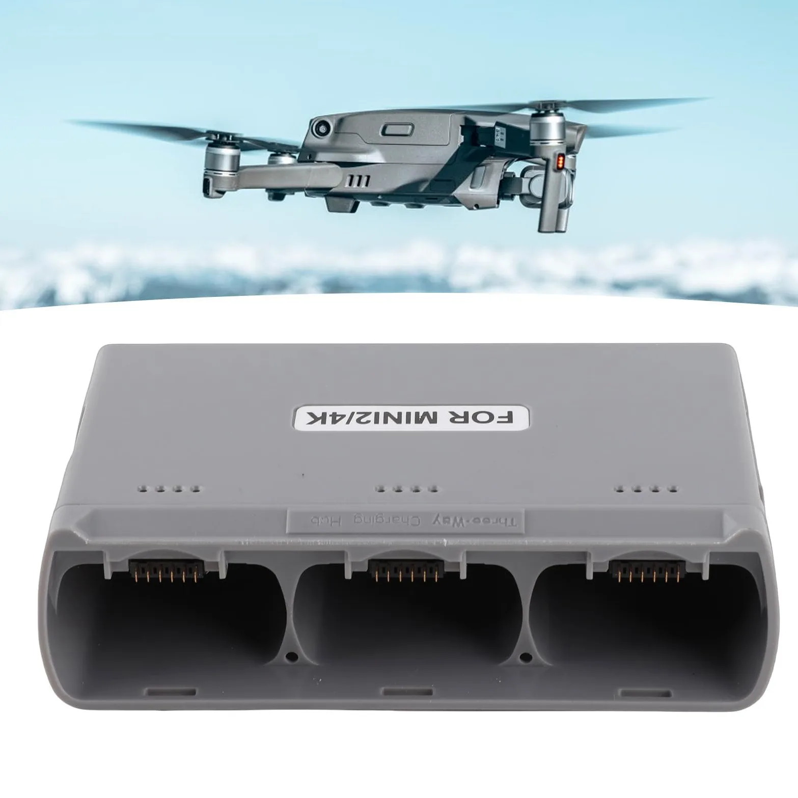 Alomejor Drone Battery Charging Hub for Mini2, MiniSE, Mini2 SE | 3 porte, design compatto, resistente agli urti, display livello batteria, ricarica prioritaria