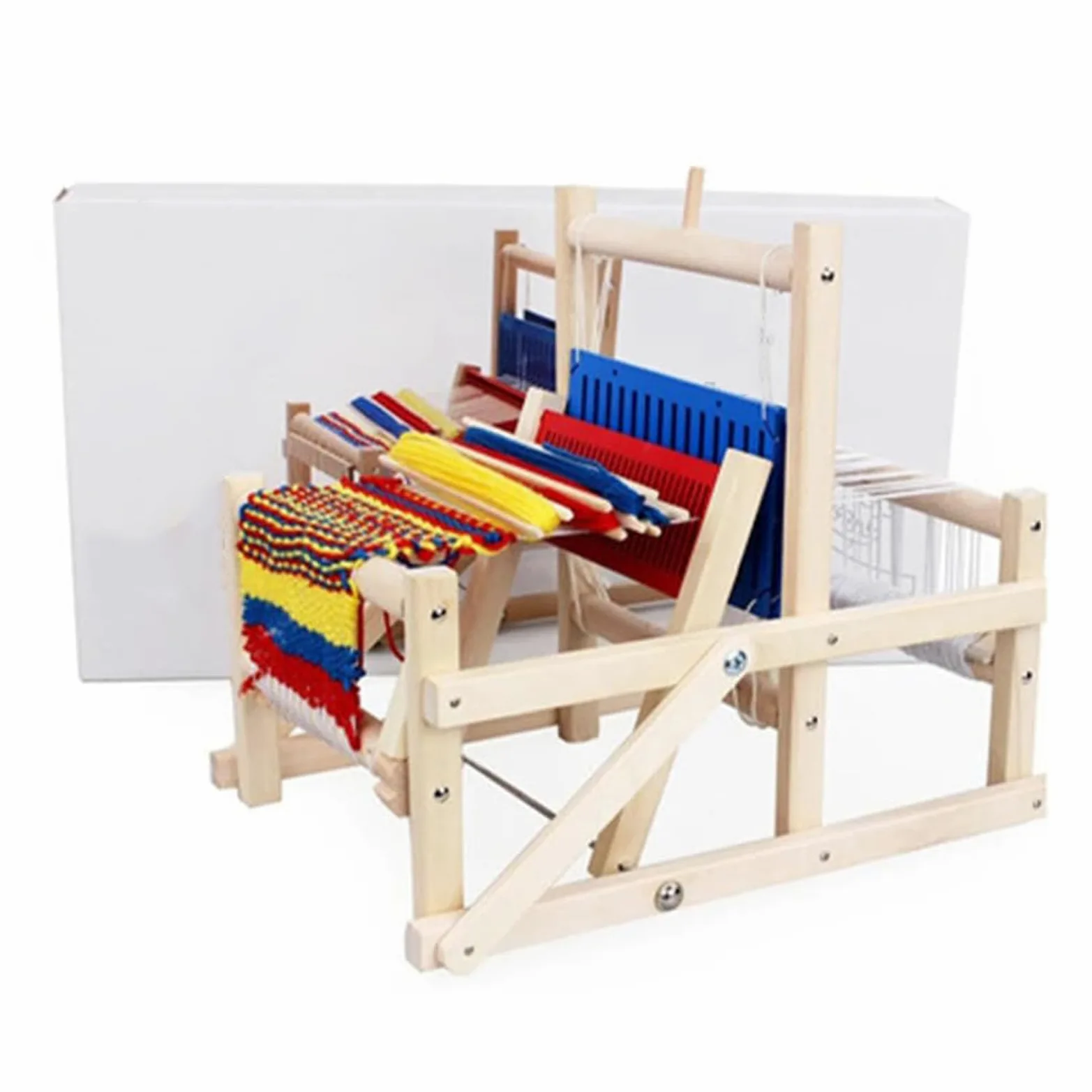 Kit telaio per tessitura in legno, macchina per tessitura a mano, telaio per tessitura multi-artigianato pieghevole, kit per tessitura a mano a maglia per bambini, adulti, principianti e amatori.