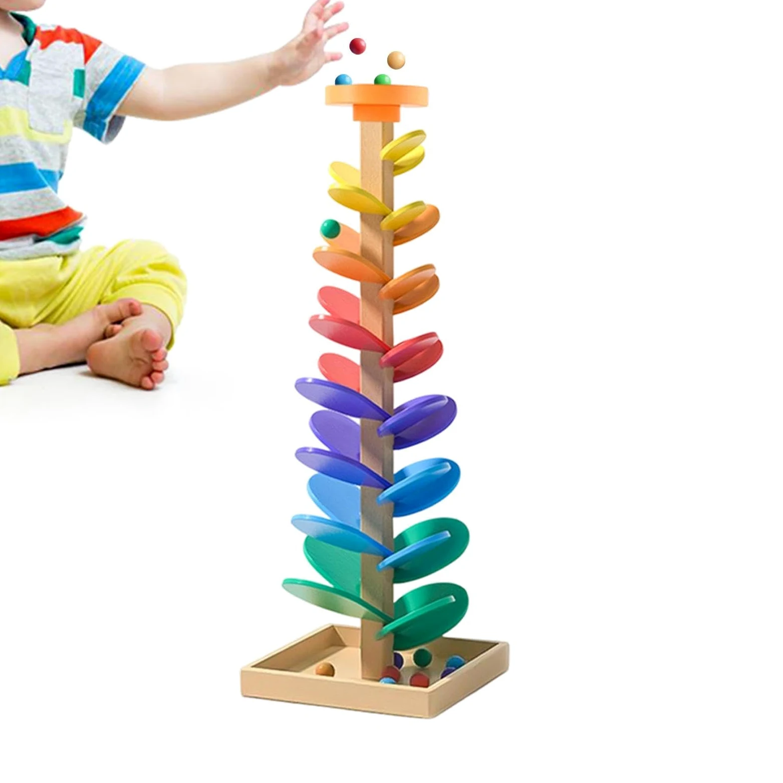 Pista Per Biglie Giochi Musicali Con Biglie A Caduta E Smistamento | Di Pista A Biglie Musicale Ad Albero Per Bambini Scuola 'Infanzia, Sala Giochi, Bambine E Bambini