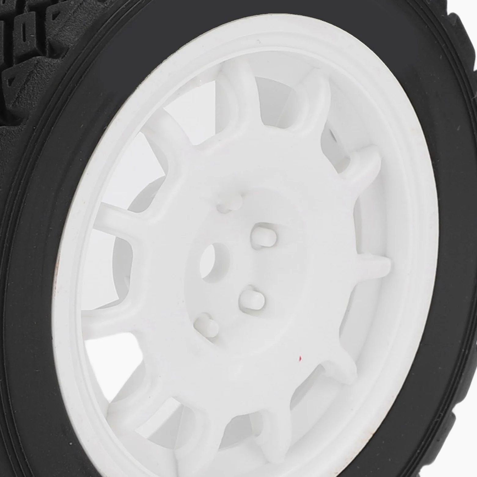 Set di 4 pneumatici per modellini di auto giocattolo resistenti e antiscivolo, per veicoli radiocomandati, ricambio in plastica da 12 mm