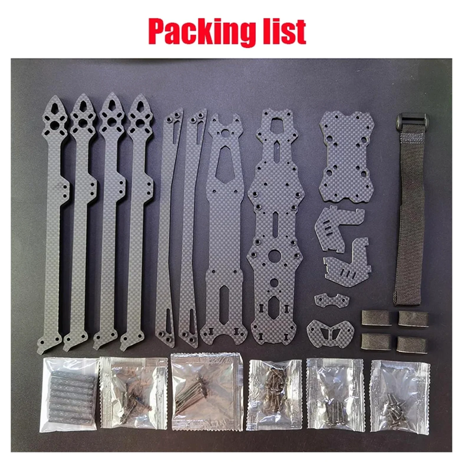Compatibile con MAK4, V2 MARK4 Drone Frame KIT 8/9/10 pollici 367/387/427 mm in fibra di carbonio for RC Freestyle Long Range Racing Quadcopter(MARK4 V2 8inch)