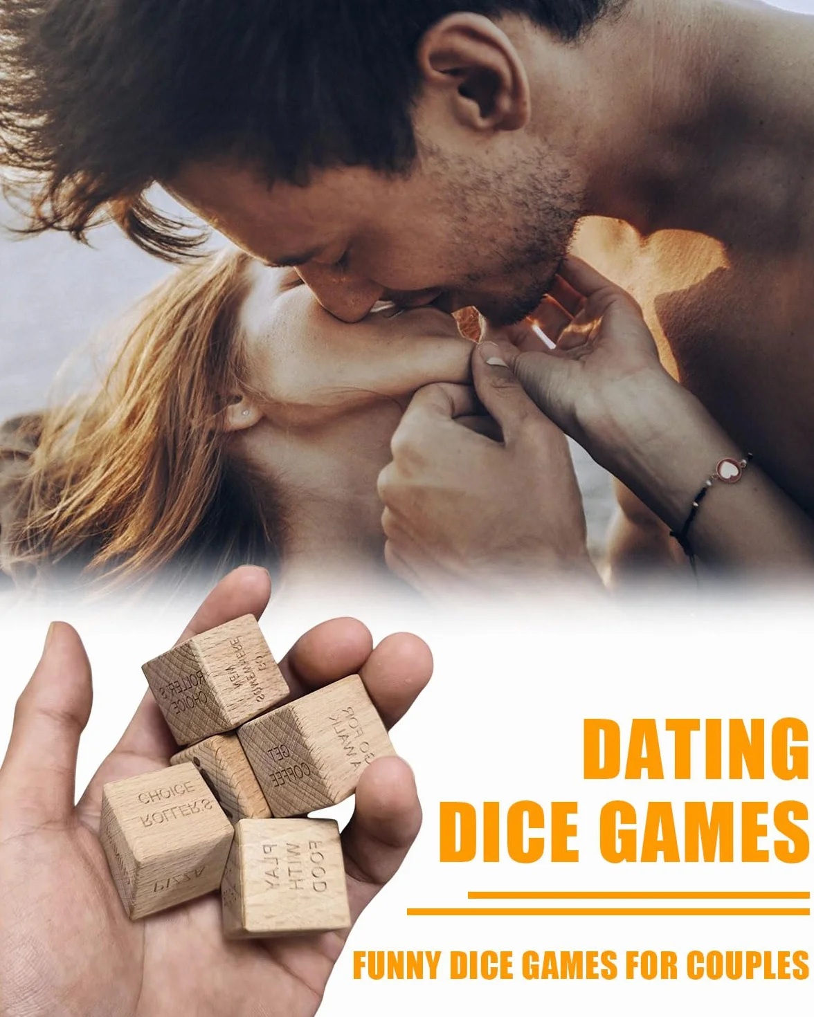 4 PCS Dadi per Appuntamenti notturni per Coppie, Dadi per Appuntamenti notturni di San Valentino, Idee Divertenti per Appuntamenti notturni, Set di Giochi per Coppie, Divertente Regalo di San