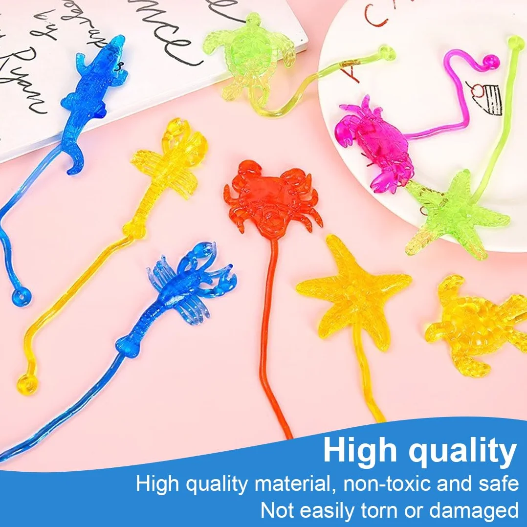 Set da 20 Giocattoli Appiccicosi per Feste Animali Marini per Arrampicarsi Mani Appiccicose Reti Appiccicose Colorate
