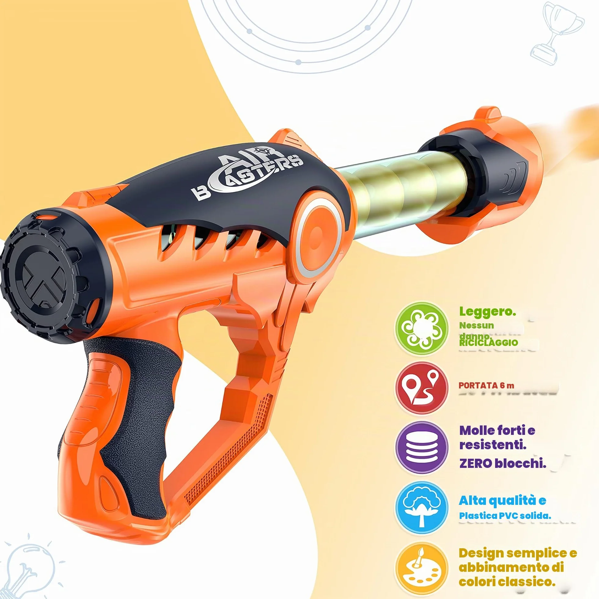Nerf Compatible VINTOP Giocattoli Tiro 36 Sfere Schiuma 6-10 Anni