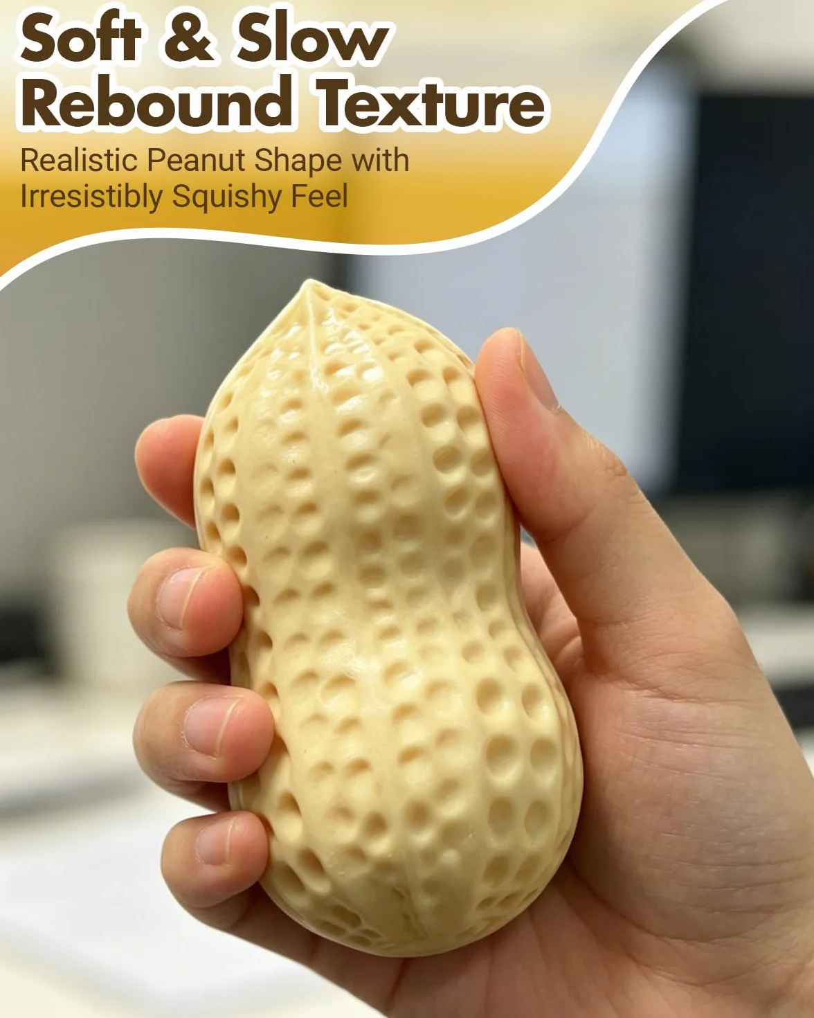 Taba Squishy Arachidi Realistico Anti-Stress Accessorio Rilassamento per Adulti Gadget Morbido