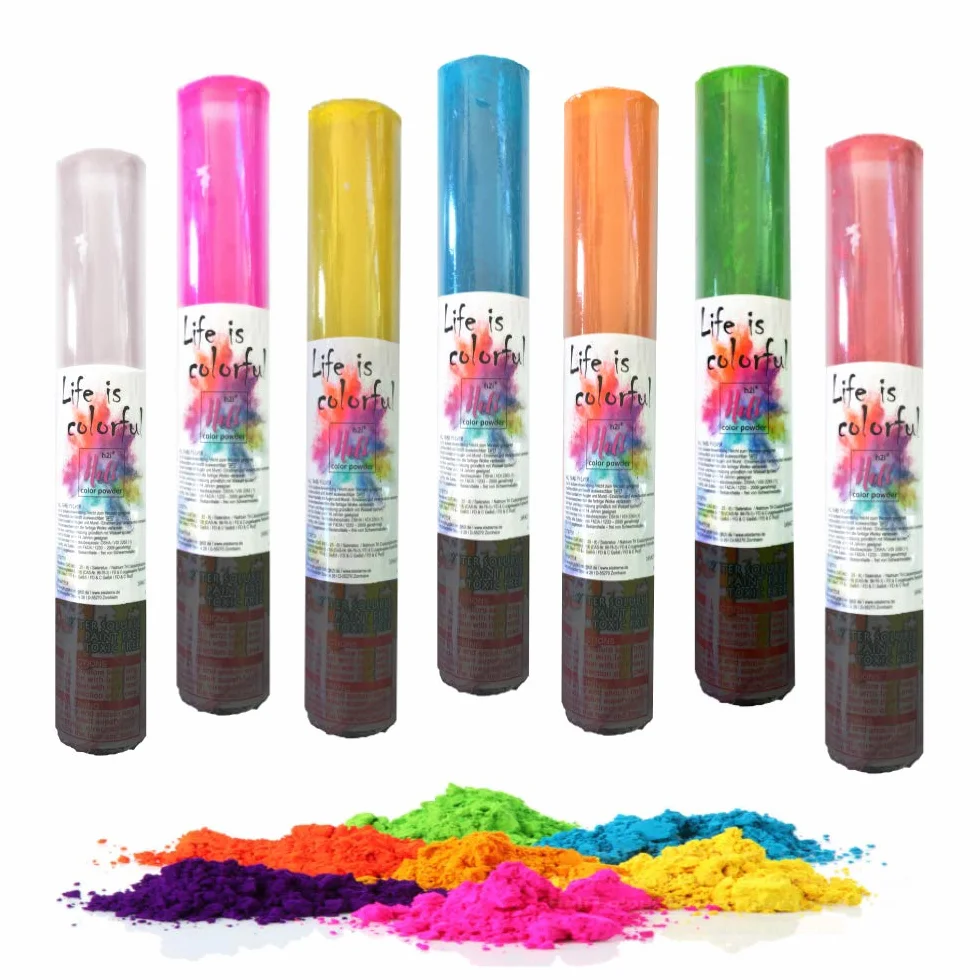 H2i Holi Powder Shooter - 7 cannoni in polvere colorata, con colori misti, 60 g