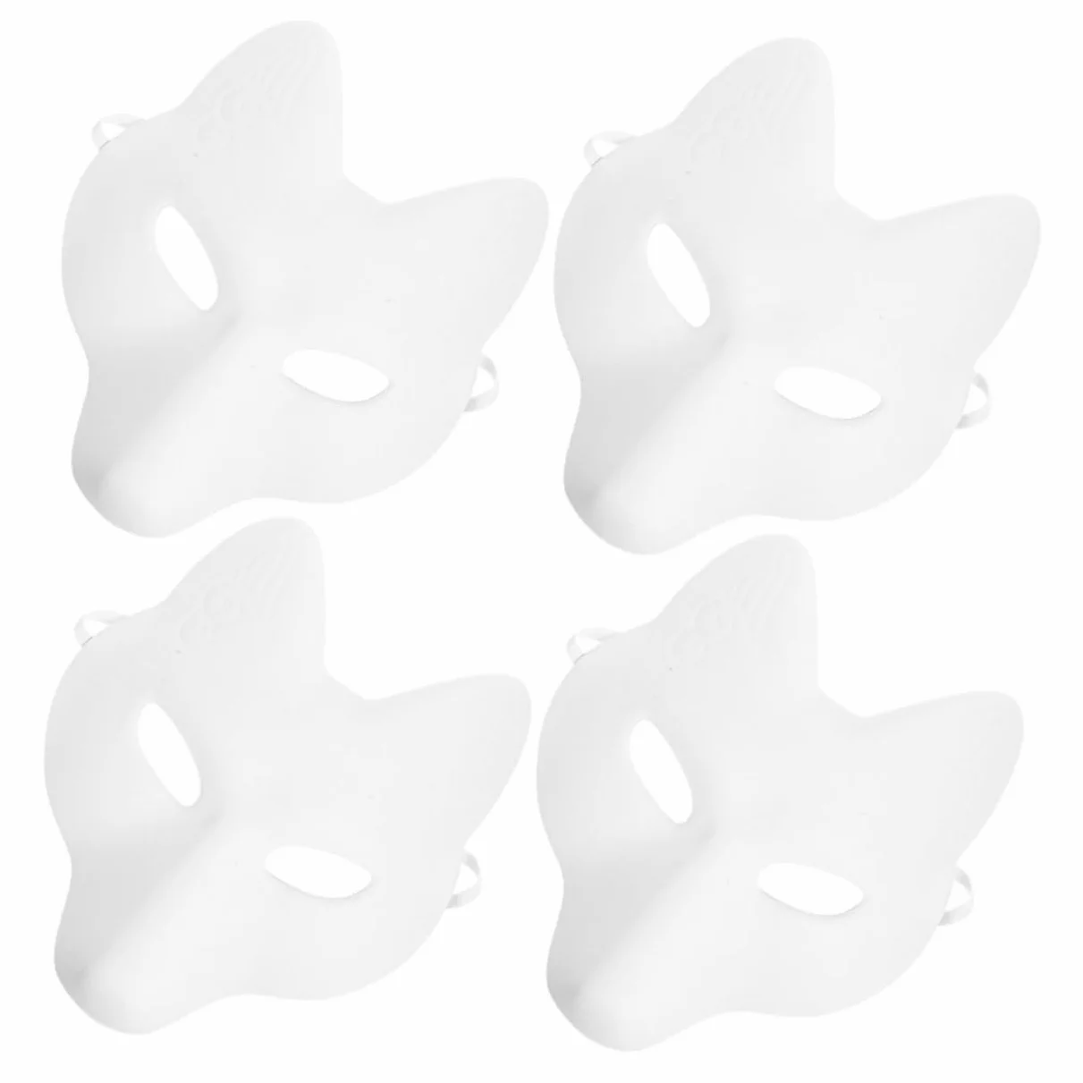 UPKOCH 4 Pezzi Fai Da Te Maschera Di Volpe Maschere Di Animali Verniciabili Per Bambini Decorazioni Artigianali Per Feste in Maschera Di Volpe Divertente Per