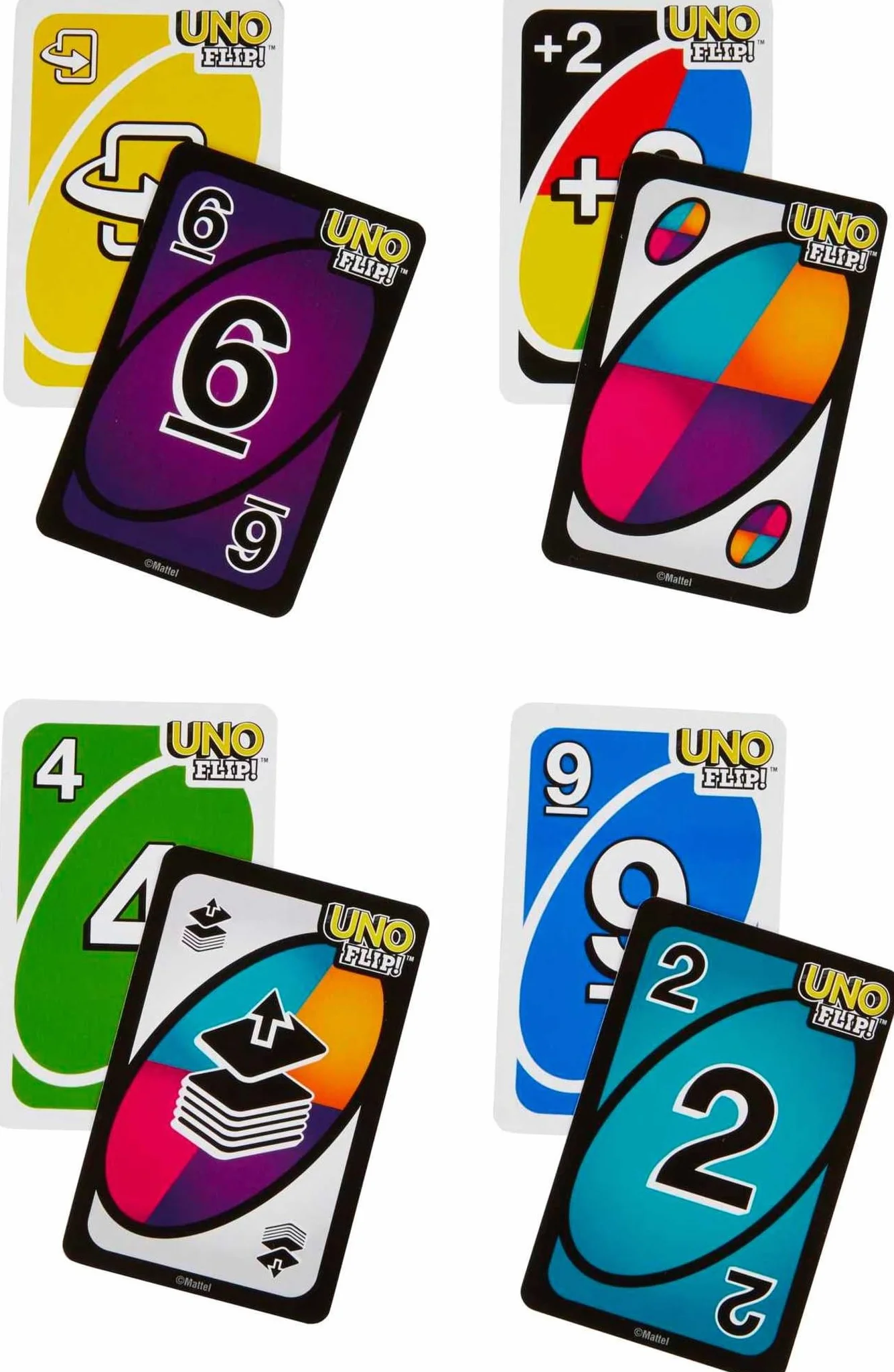 Mattel Games Uno Flip, Gioco di Carte per Famiglia, Scatola Metallica, 112 Carte Fronte/Retro, 7+ Anni, GDG37