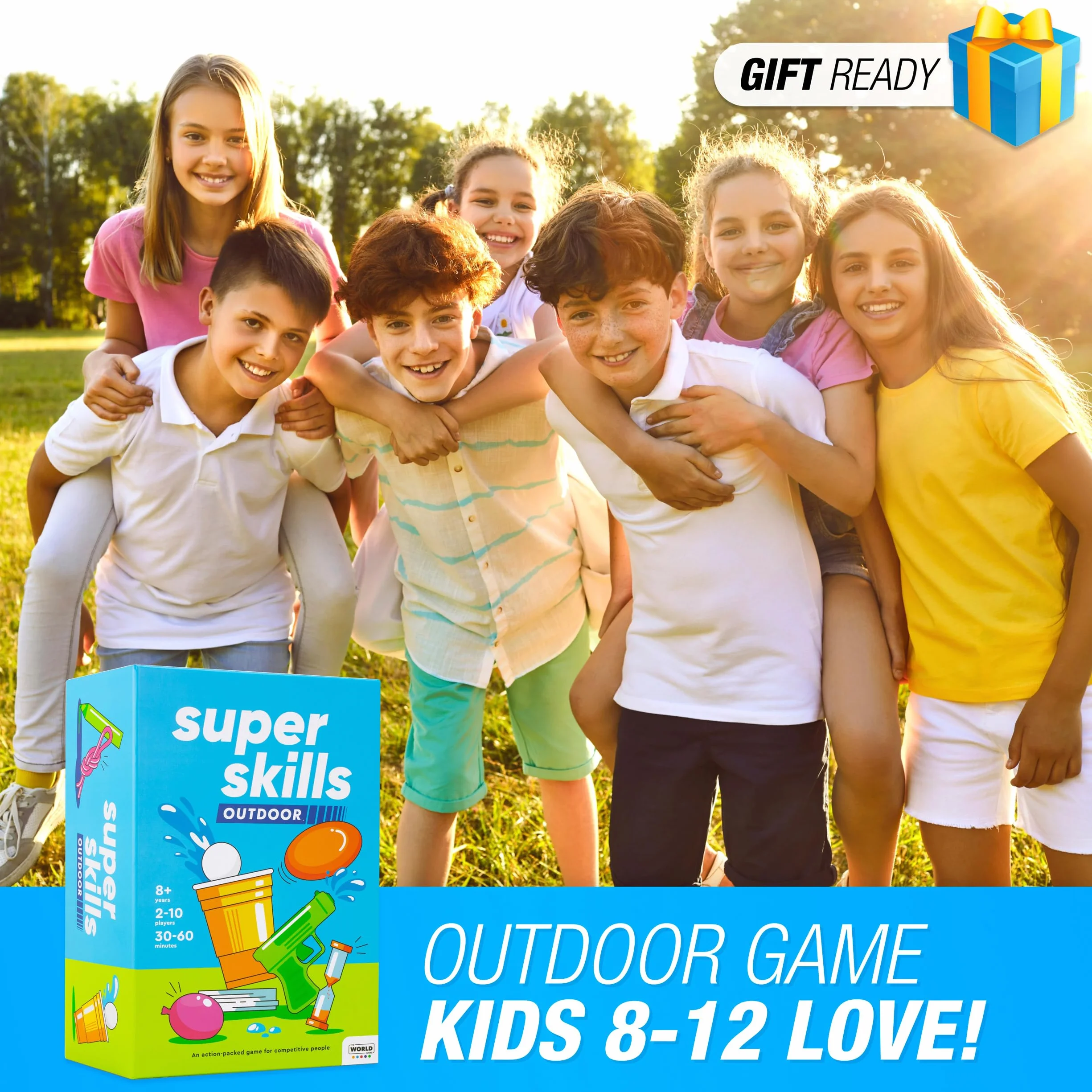 Il gioco del mondo Super Skills Outdoor Yard Game - Giochi Estivi in Cortile per Bambini dagli 8 Anni in su, Adolescenti e Adulti - Divertente Festa in Acqua per Tutta la Famiglia