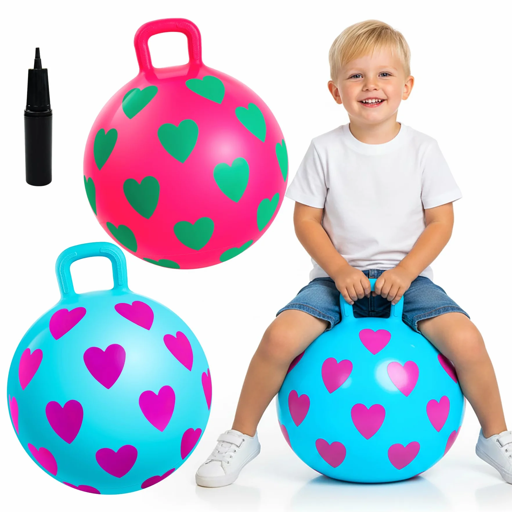 INPODAK 38cm Space Hopper (Blu & Rosso)