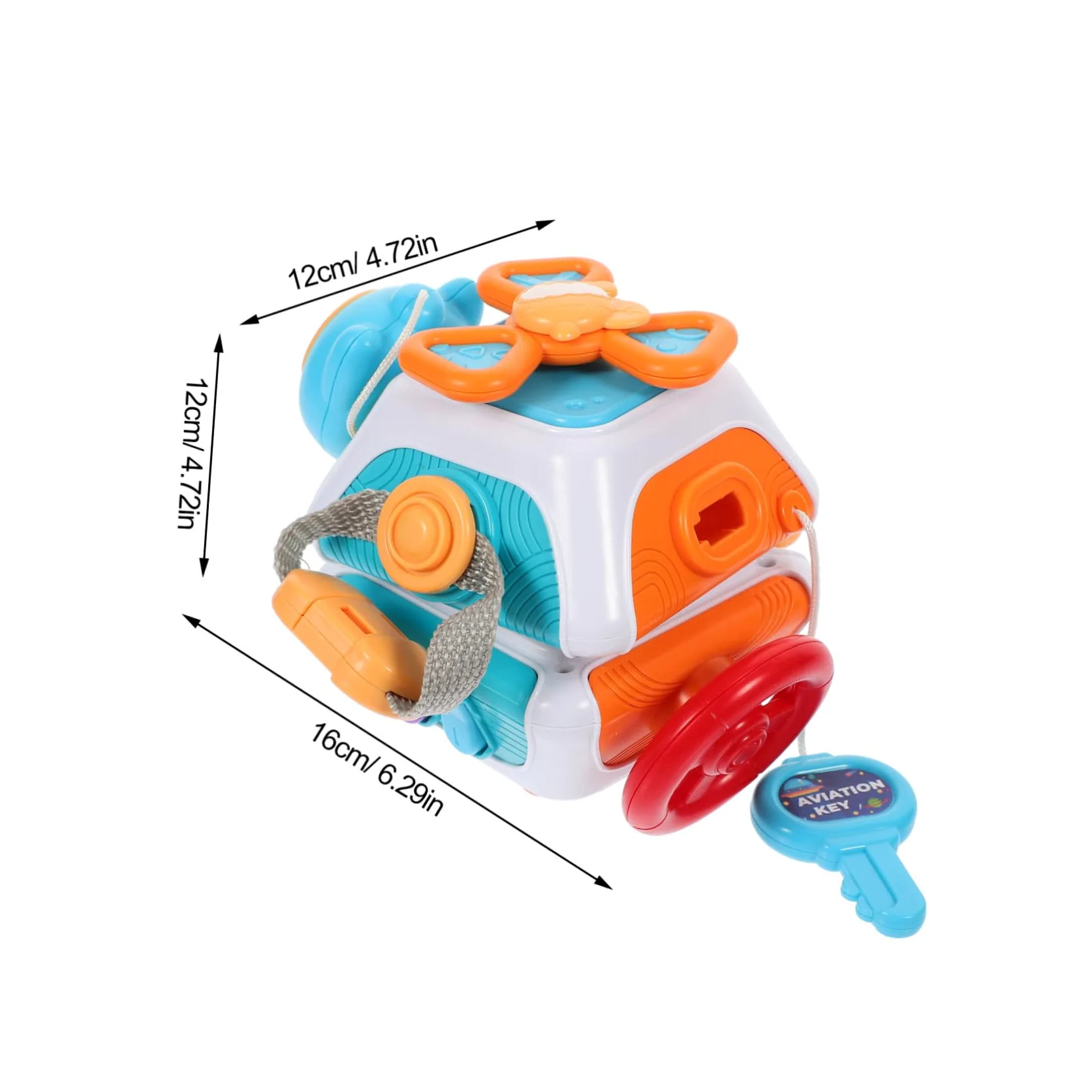 Busy Cube Giocattolo Sensoriale Montessori in Plastica per Ragazzo Ragazza | Leggero, senza Angoli Rigidi, per Viaggi e Uso Scolastico, Stimola la Manualità Fine